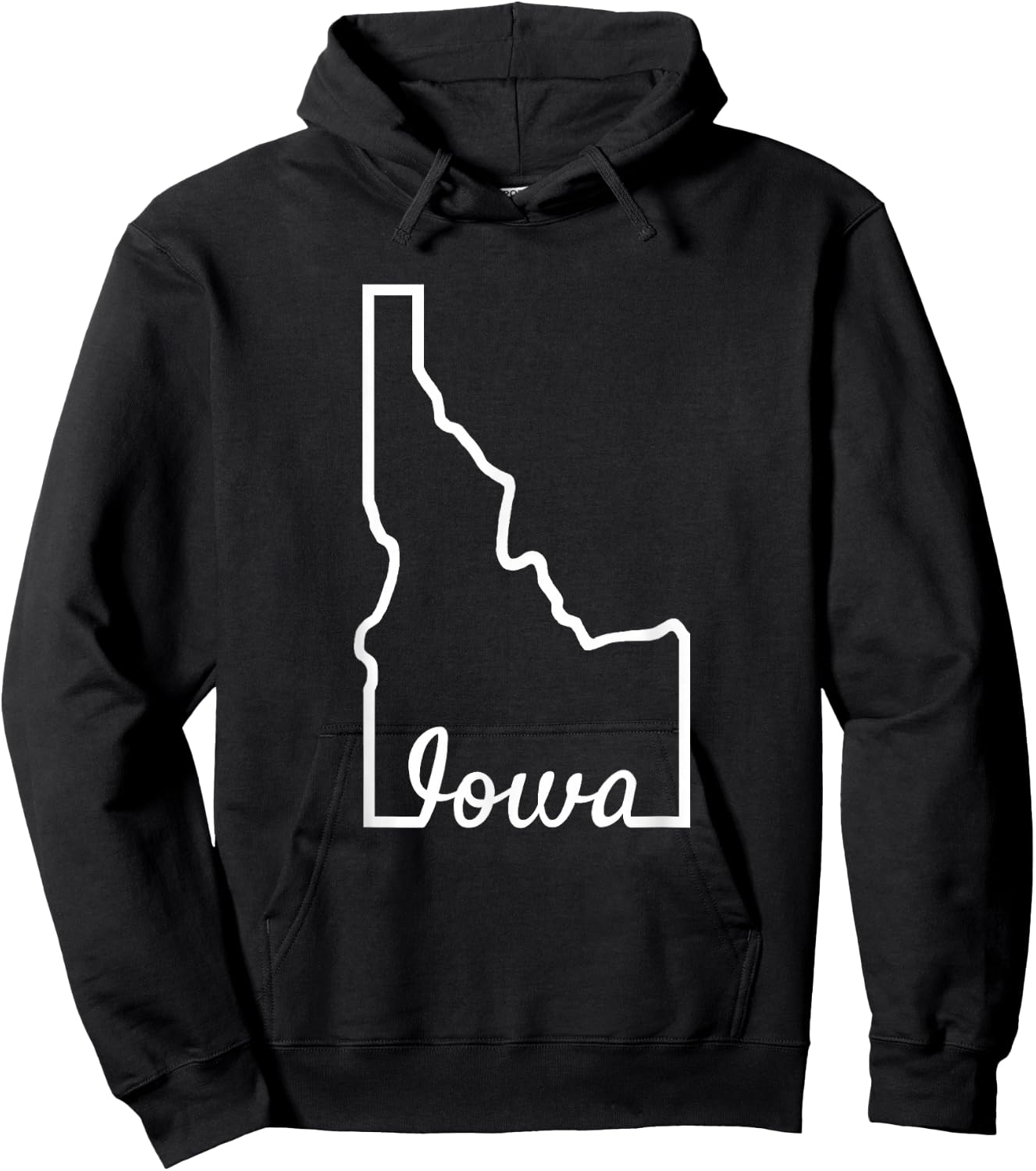 Idaho Iowa Funny Geography Mix up Joke Idawa State Pride Hoodie - Hoodie | Black