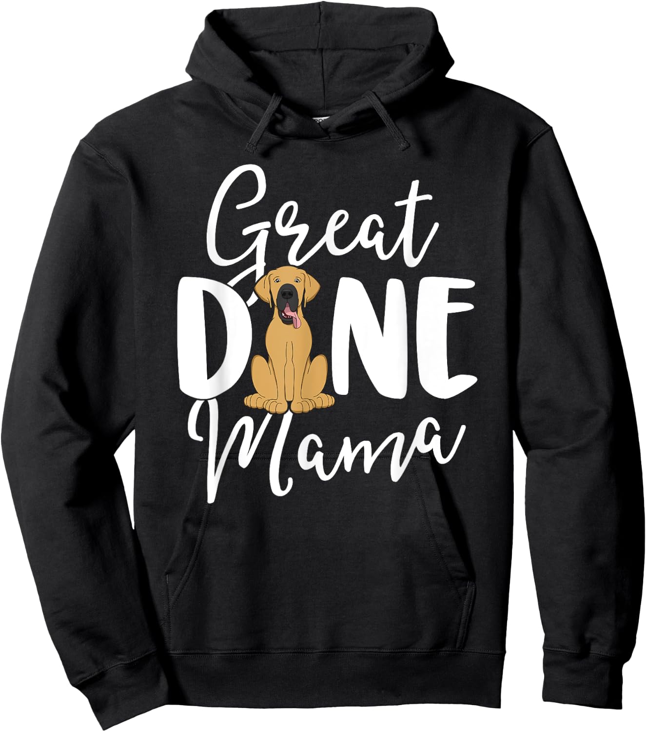Fawn Great Dane Mama Dog Owner Shirts Women Mom Gift Hoodie - Hoodie | Black