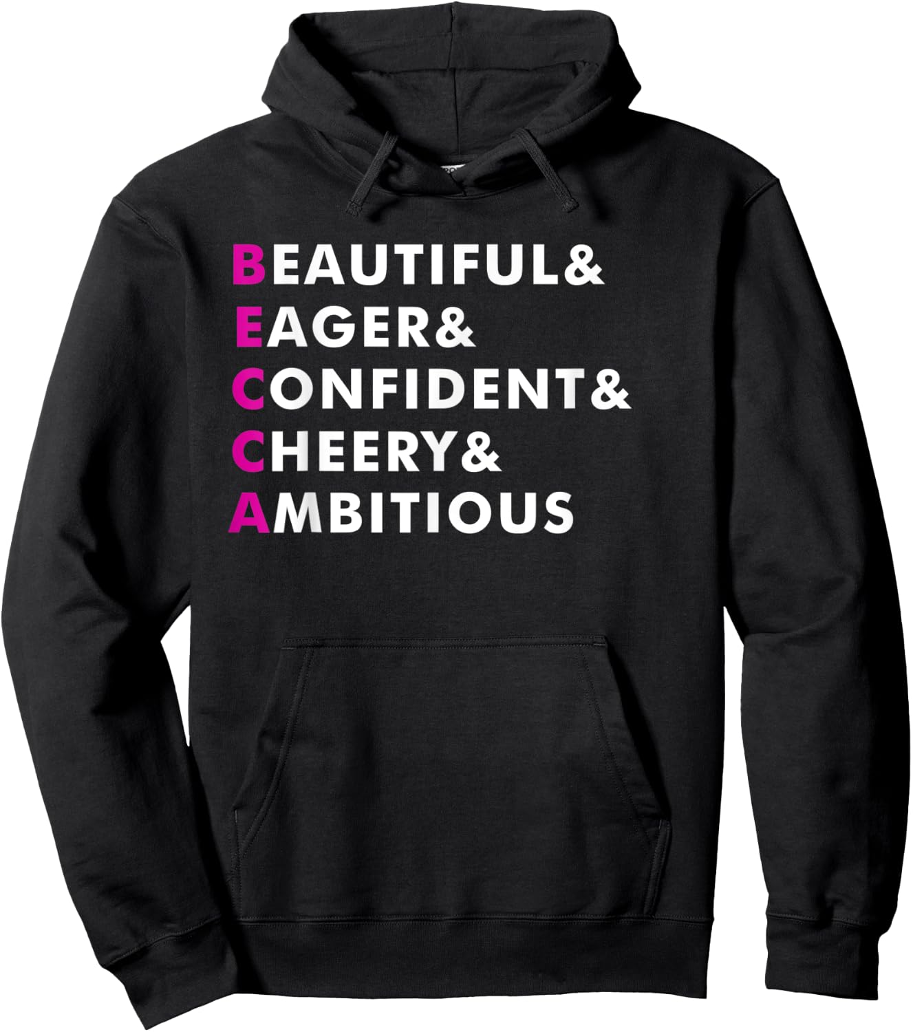 Becca Name Shirt Personalized Gift Hoodie - Hoodie | Black