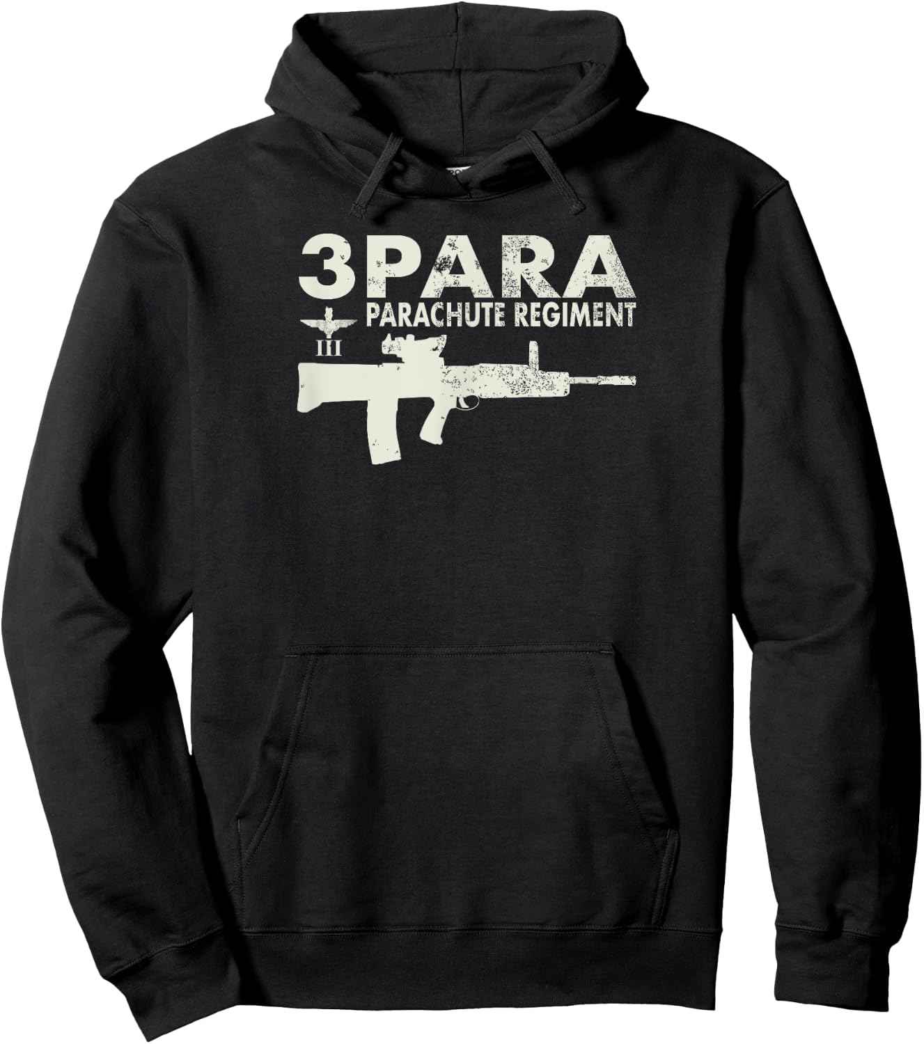 3 Para - Parachute Regiment (distressed) Hoodie - Hoodie | Black
