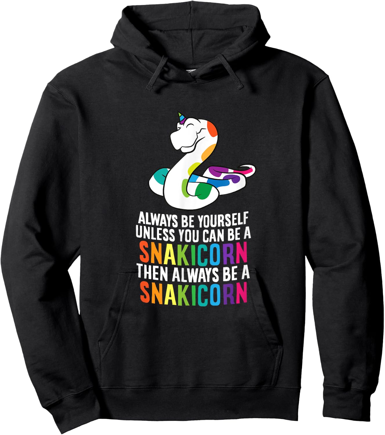 Snake Pet Always Be A Snakicorn Birthday Unicorn Snake Hoodie - Hoodie | Black