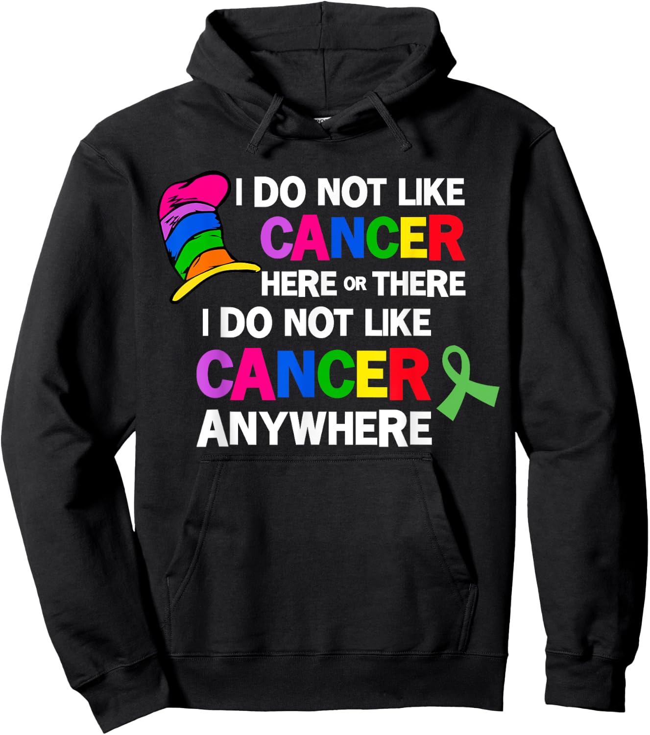 I Do Not Like Cancer Here Or There I Do Not Like Cancer Hoodie - Hoodie | Black