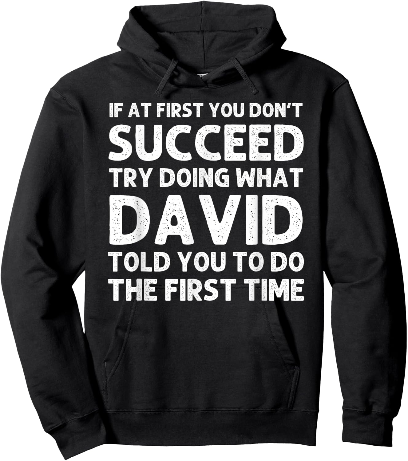 DAVID Gift Name Personalized Birthday Funny Christmas Joke Hoodie - Hoodie | Black
