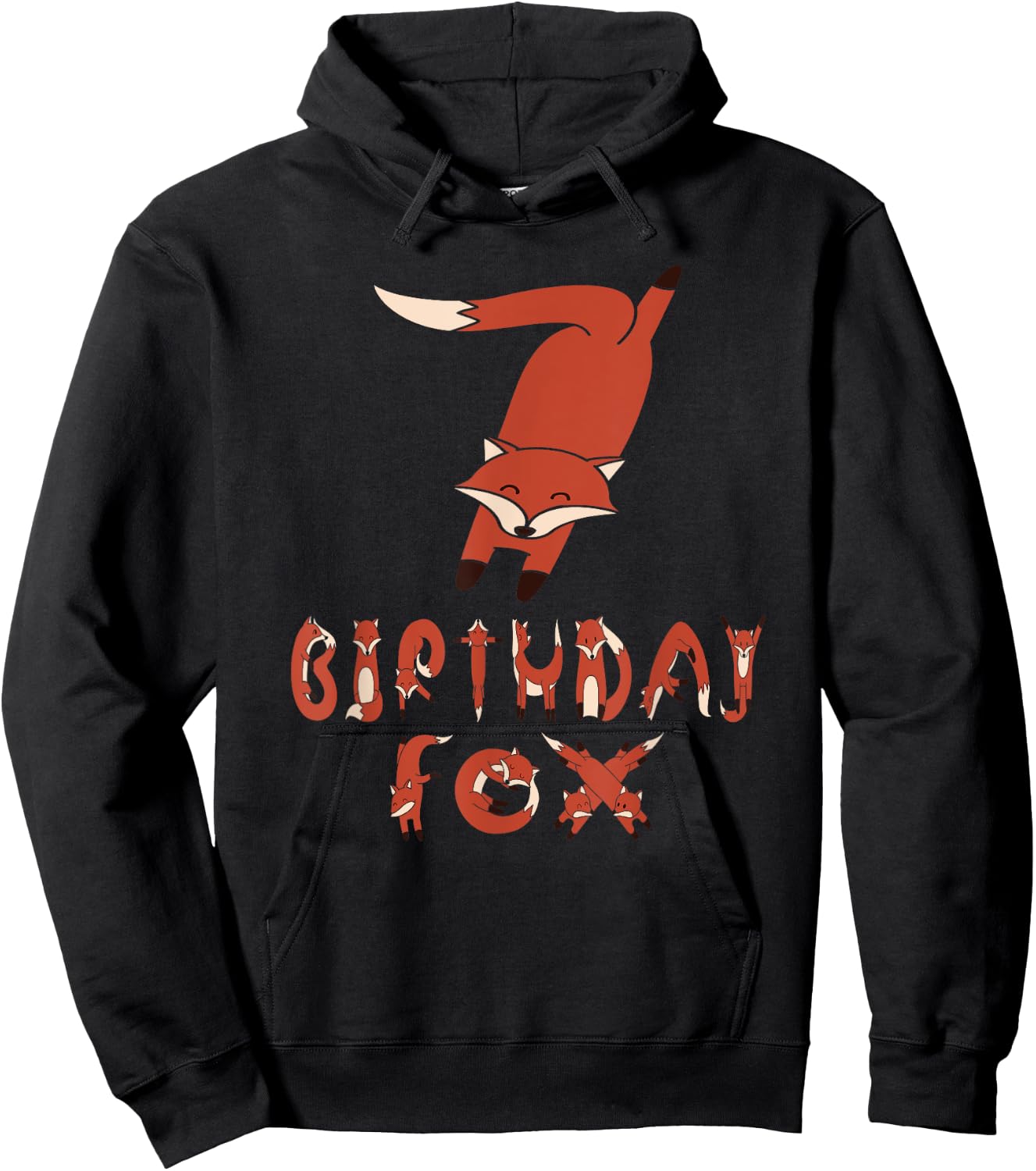 7th Birthday Fox Lover 7 Years Old Boys And Girls Party Hoodie - Hoodie | Black