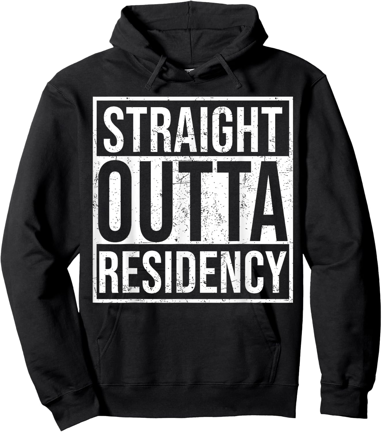 Straight Outta Residency graduation medical degree Hoodie - Hoodie | Black