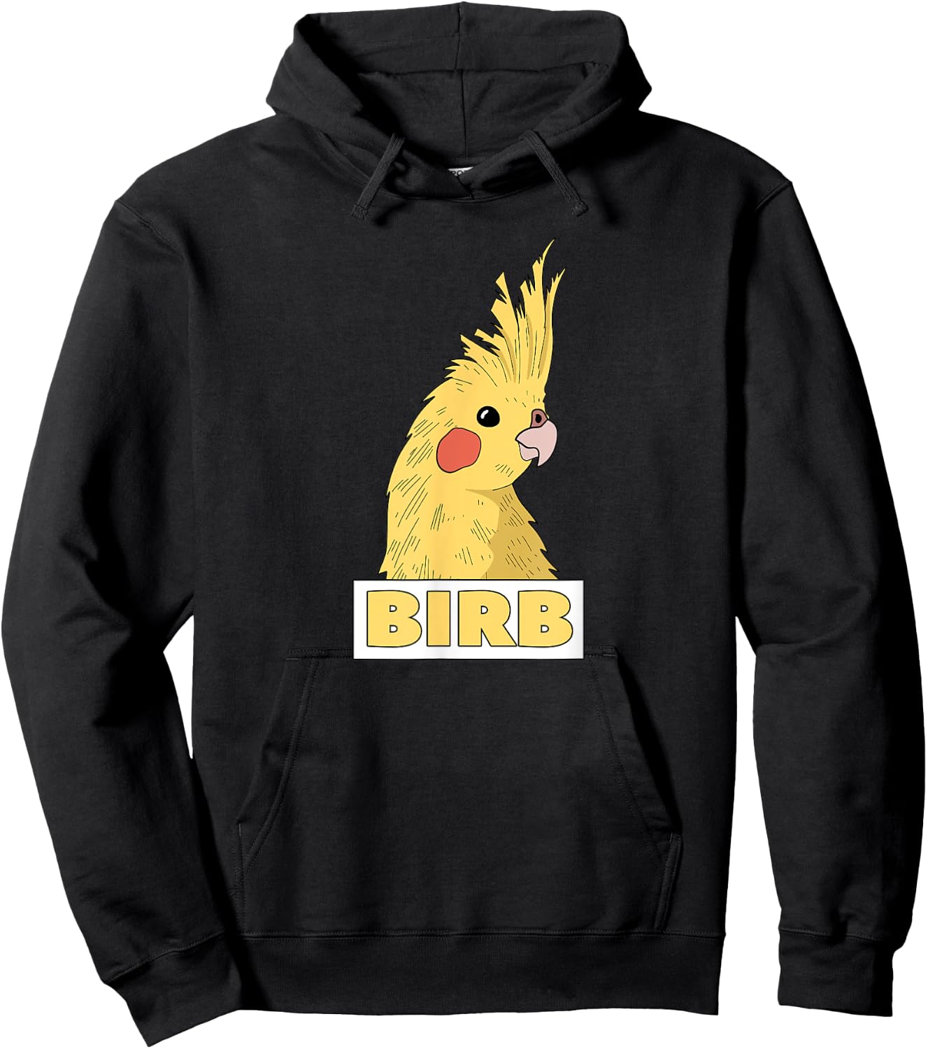 Birb Yellow Cockatiel Bird Lover Hoodie - Hoodie | Black