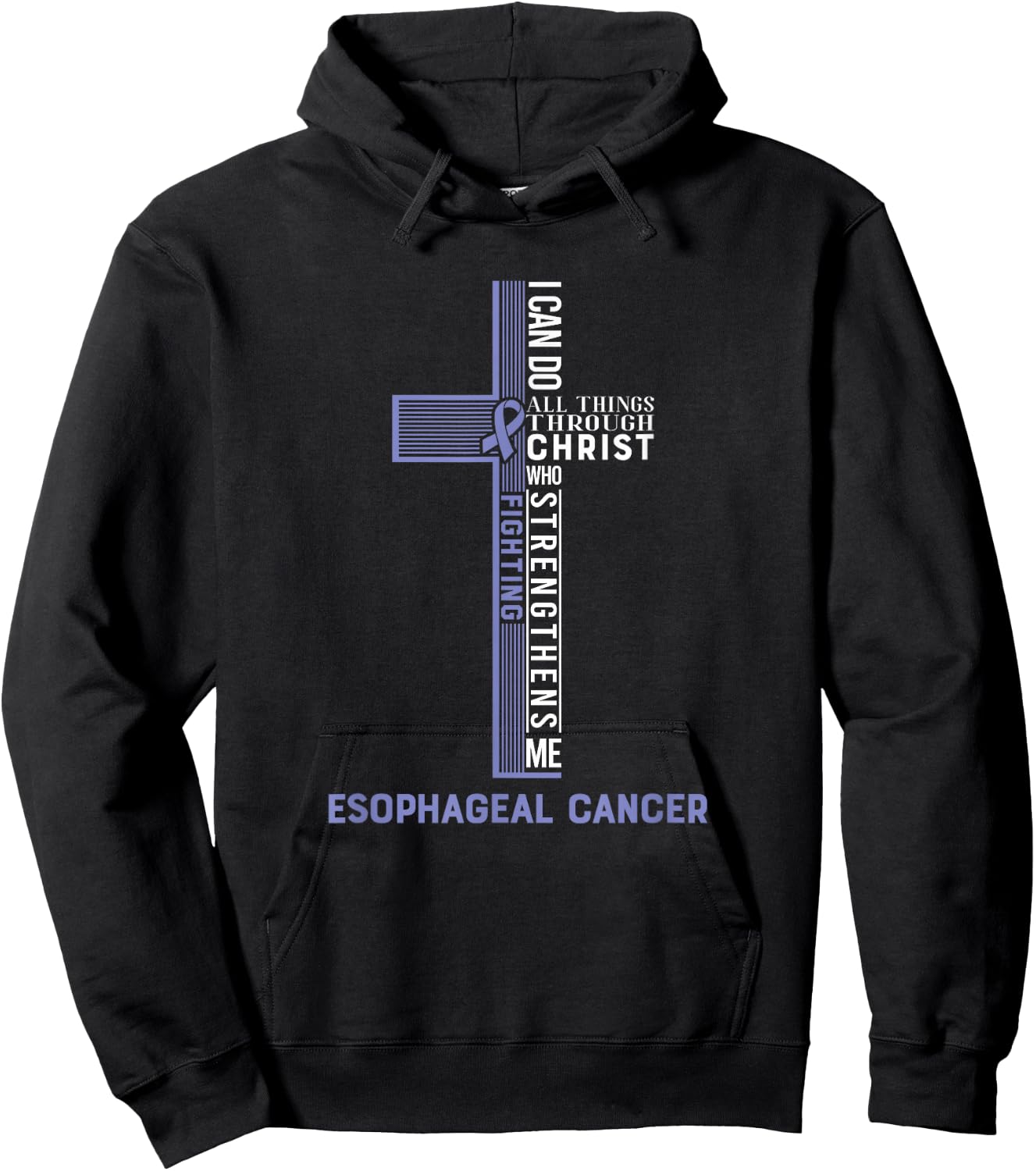 Esophageal Cancer Fight Cancer Ribbon Hoodie - Hoodie | Black
