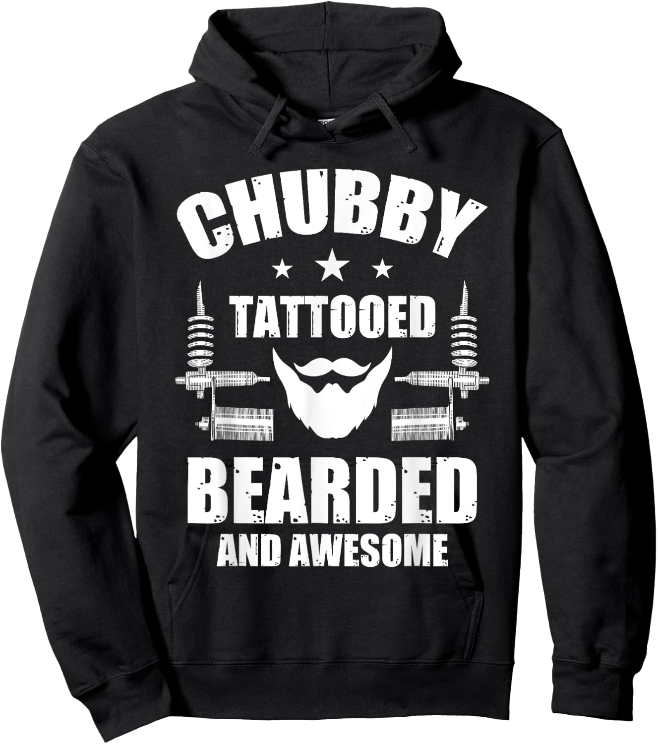 Tattoo Ink Artist Tribal Chubby Tattooed Bearded And Awesome Hoodie - Hoodie | Black