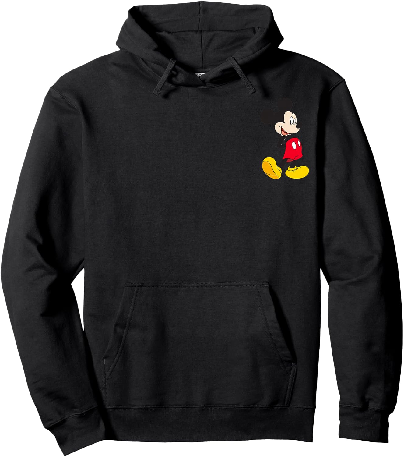 Disney Mickey and Friends Cute Vintage Pocket Mickey Logo Hoodie - Hoodie | Black