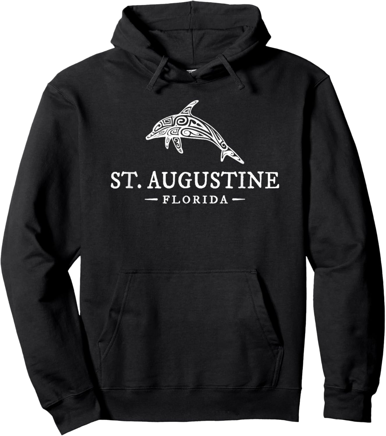 St. Augustine Florida Dolphin Vacation Souvenir Boys Girls Hoodie - Hoodie | Black