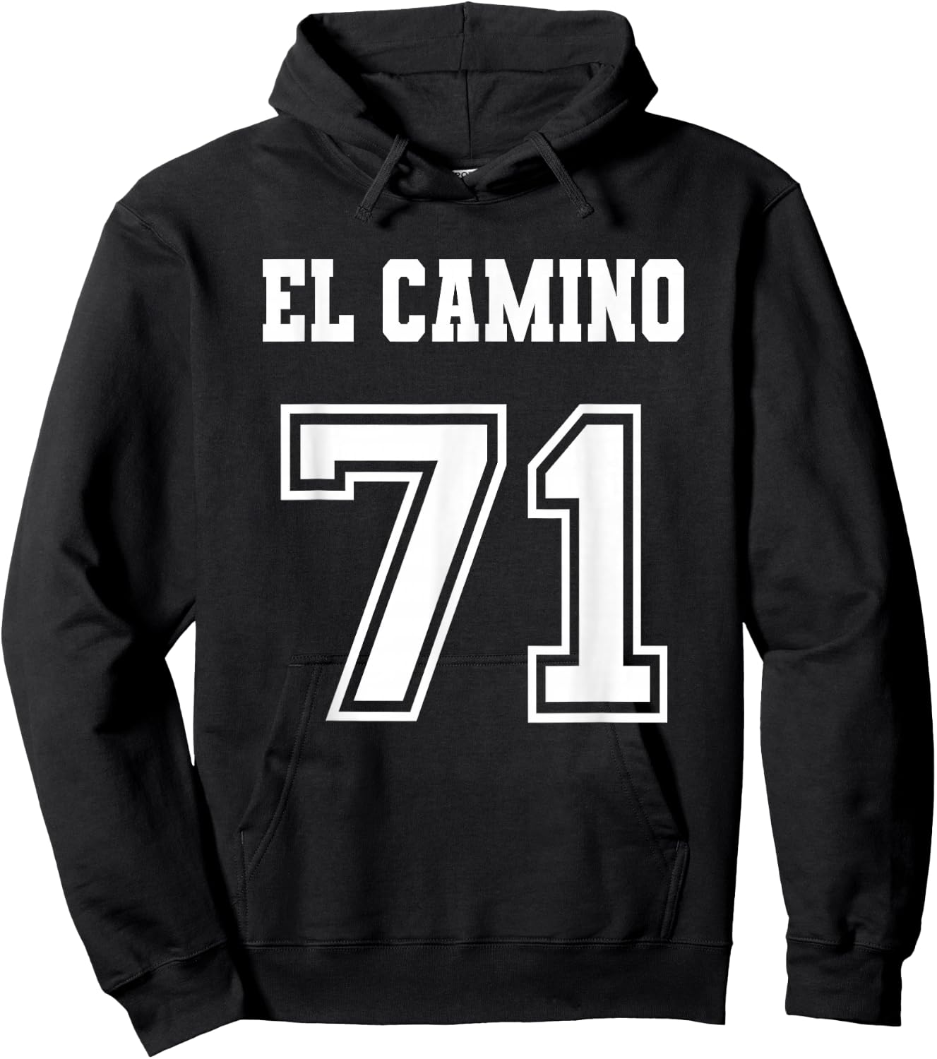 Jersey Style El Camino 71 1971 Hoodie - Hoodie | Black