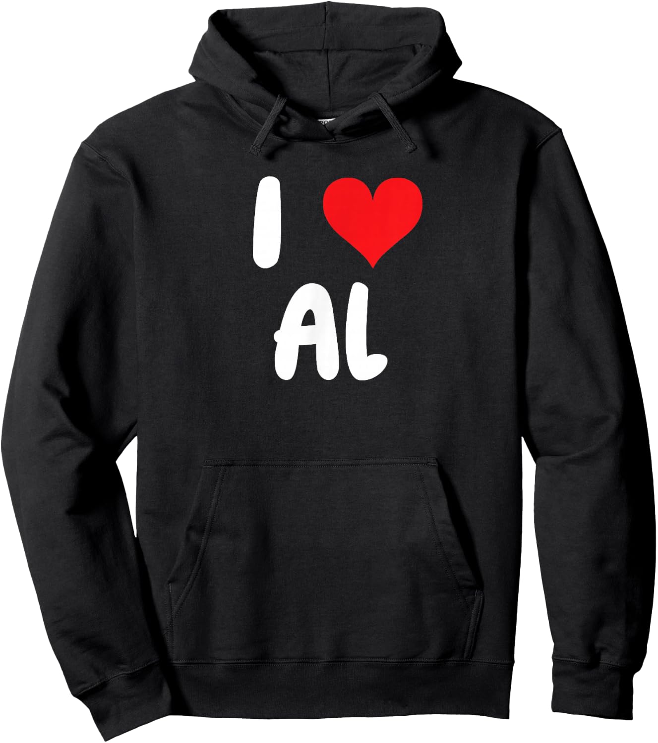 I Love Al - Heart - Name Hoodie - Hoodie | Black
