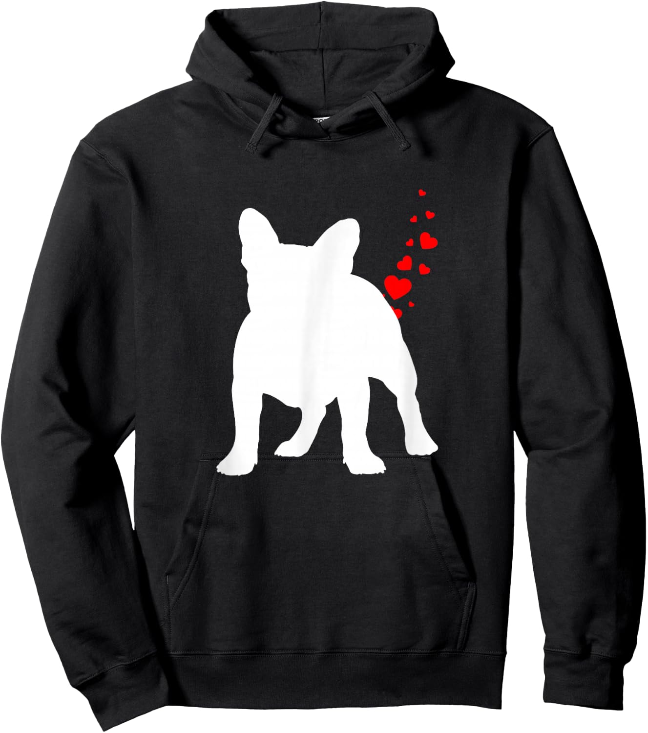 Valentines Day Frenchie Dog Owner Heart Dog Farts Gift Men Women Kids Hoodie - Hoodie | Black