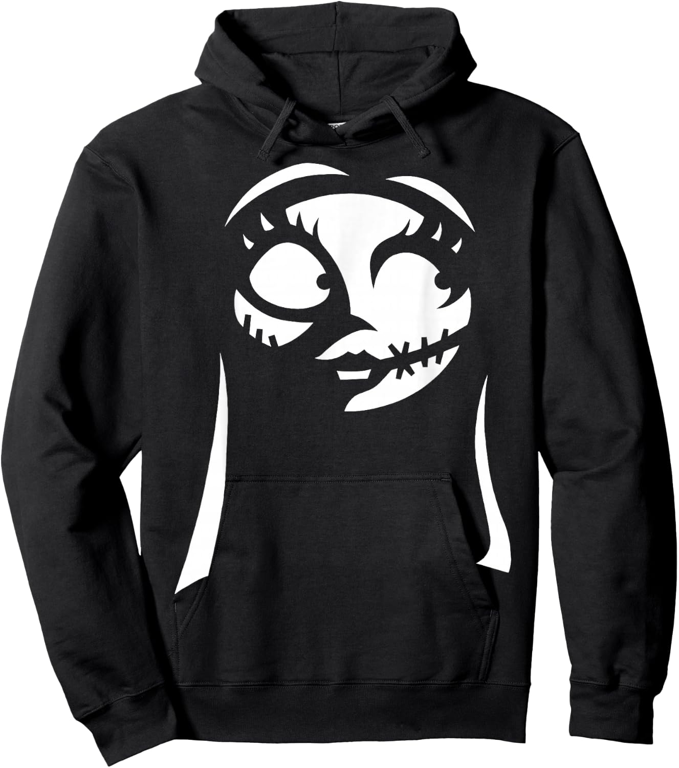 Disney The Nightmare Before Christmas Sally Big Face Hoodie - Hoodie | Black