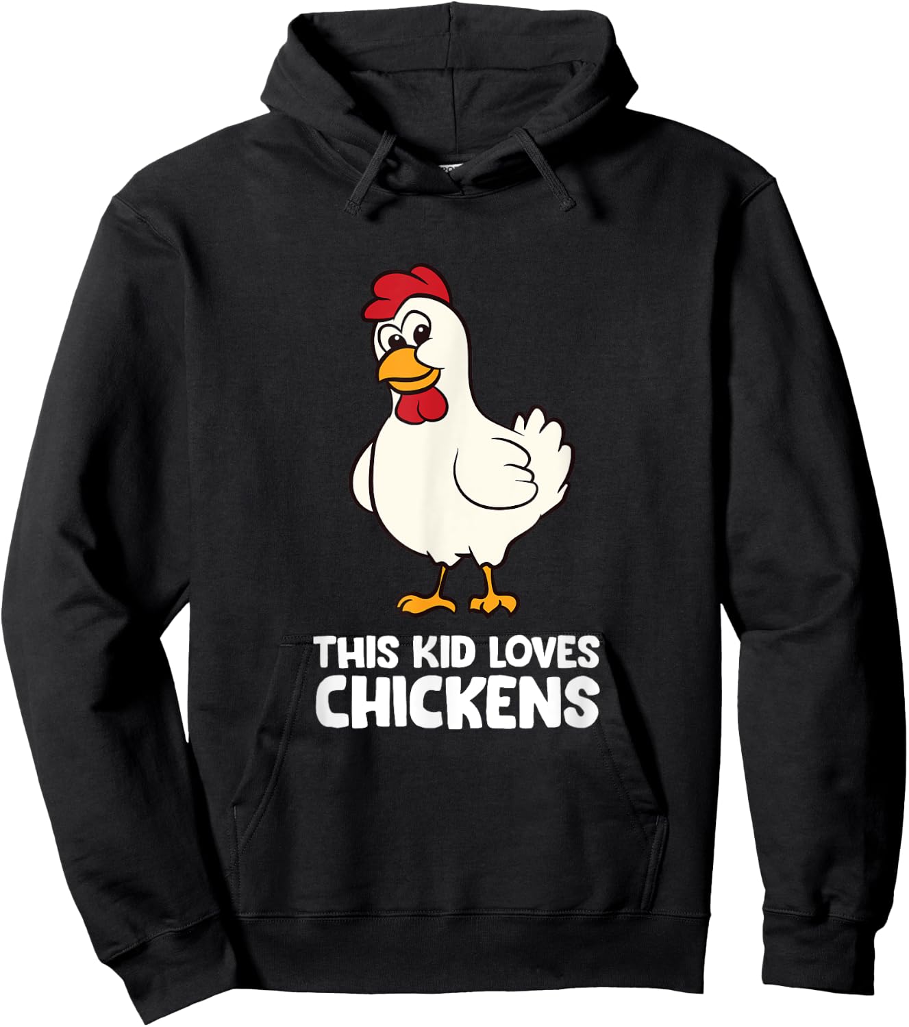 Chicken Boy Chicken Girl This Kid Loves Chickens Hoodie - Hoodie | Black