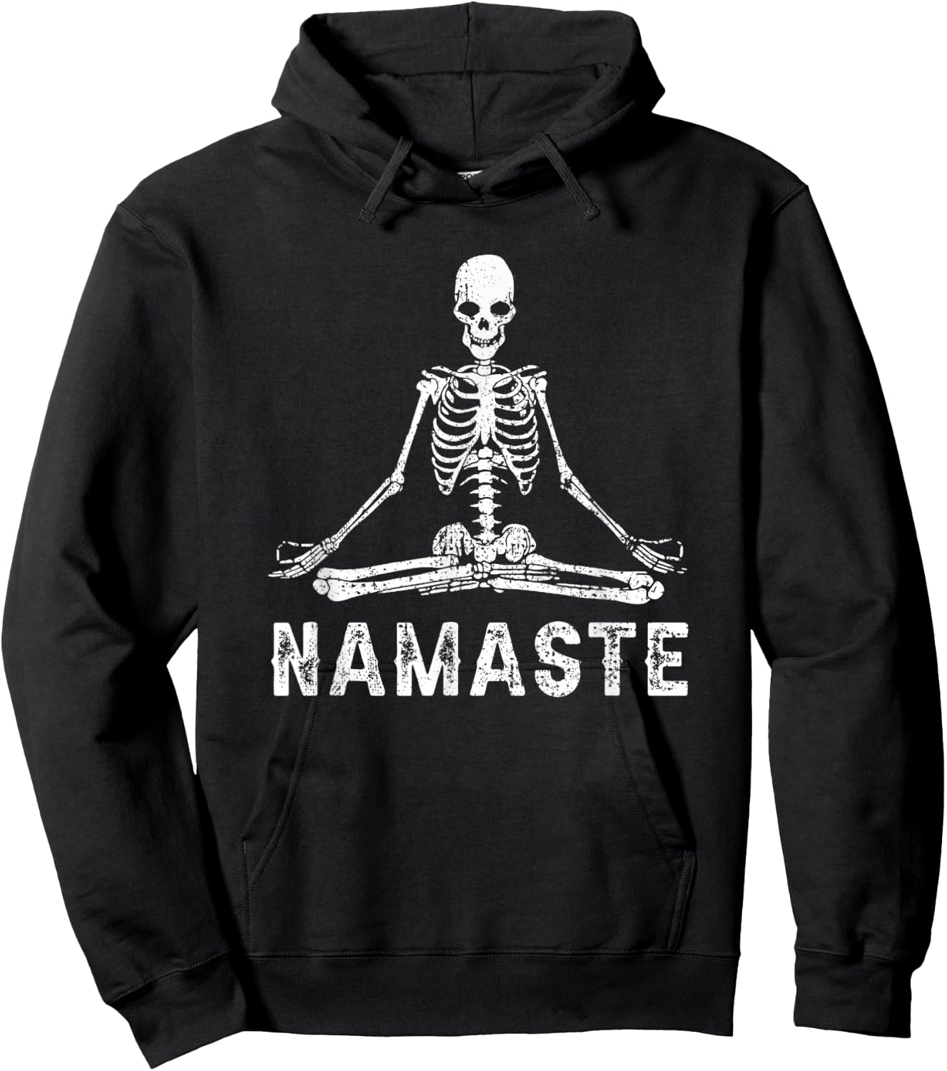 Meditating Skeleton Halloween Costume Lotus Yoga Zen Balance Hoodie - Hoodie | Black