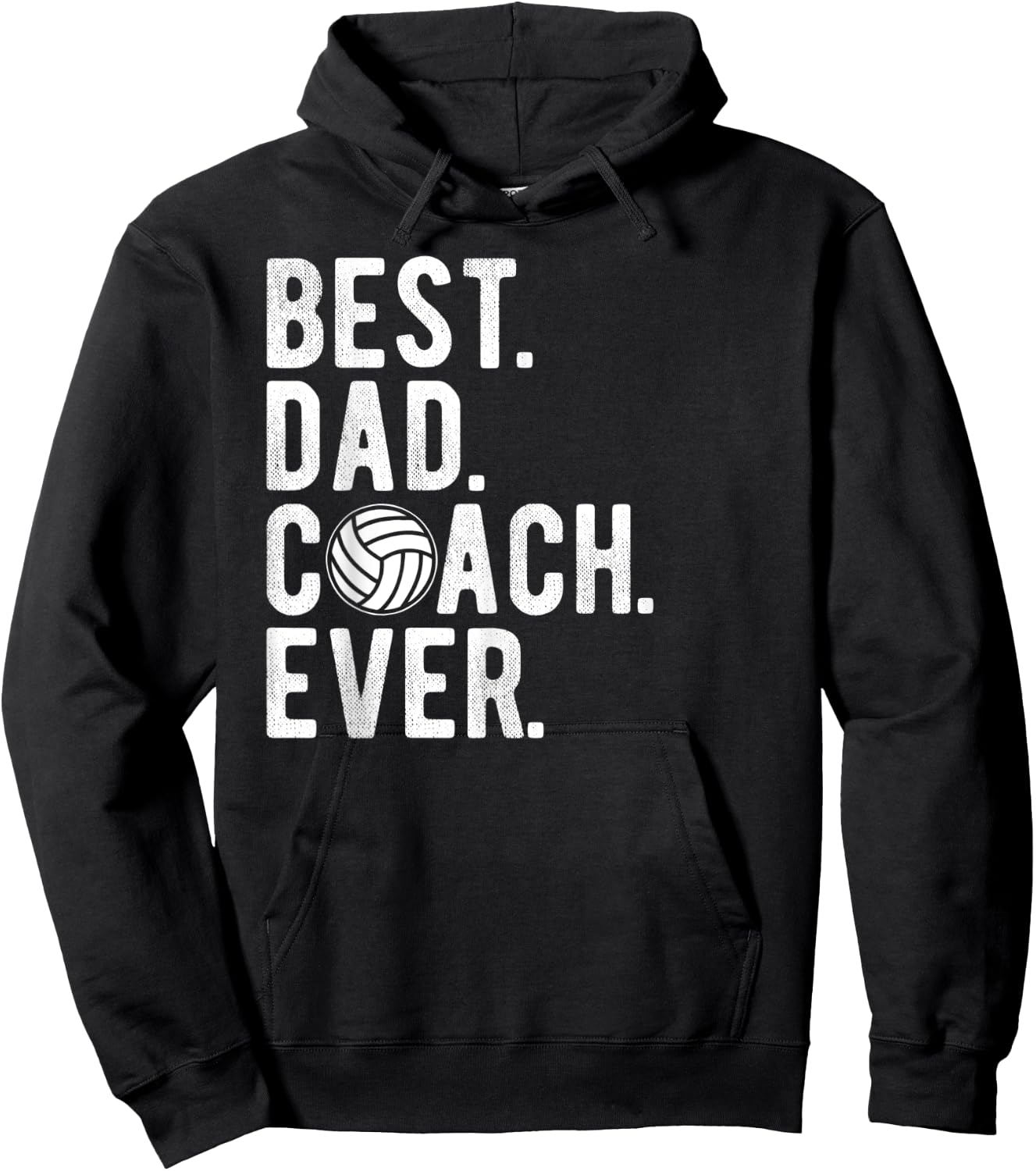 Volleyball Best Dad Coach Ever Daddy Father's Day Hoodie - Hoodie | Black