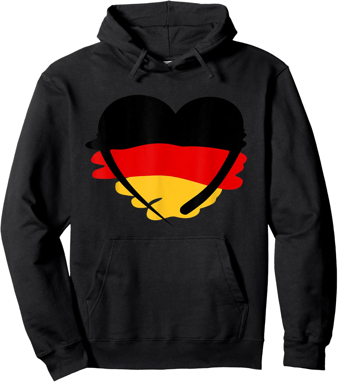 German Flag Heart Deutschland I Love Germany Hoodie - Hoodie | Black