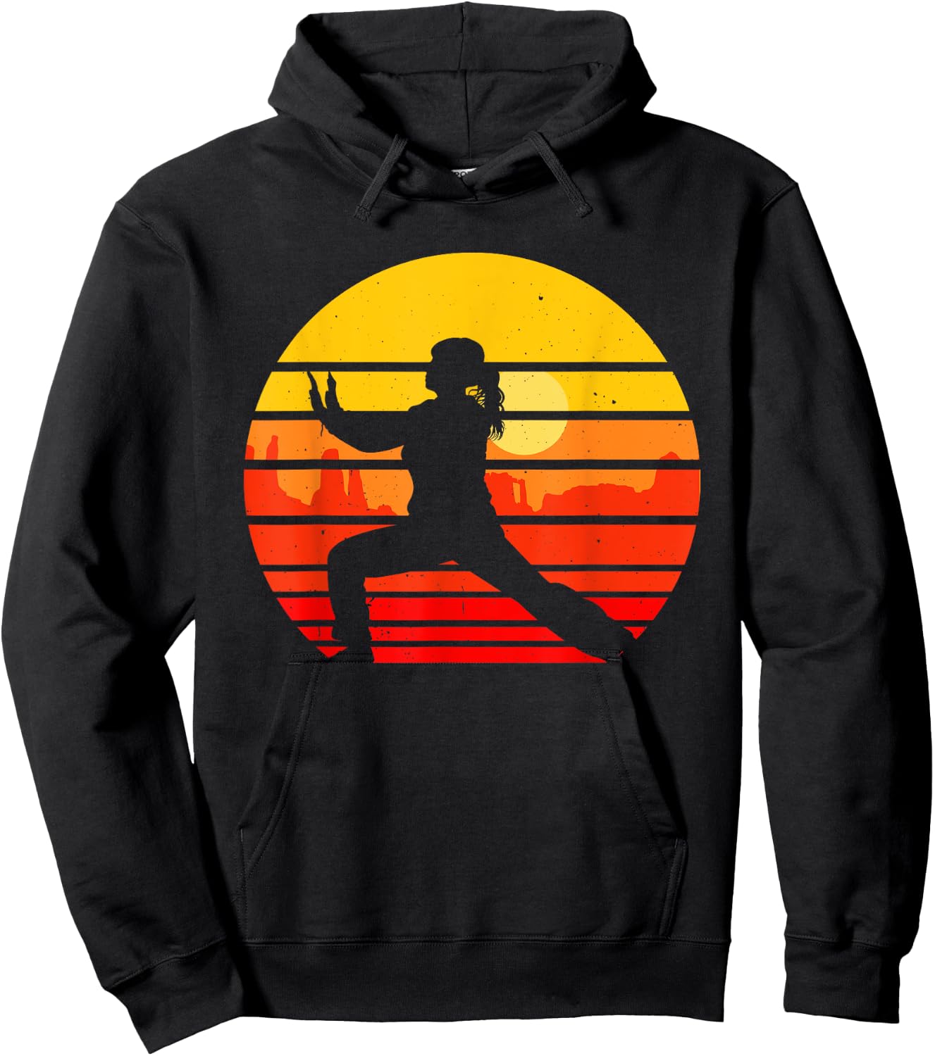 Vintage Tai Chi Martial Arts Fighter Retro Qi Gong Hoodie - Hoodie | Black