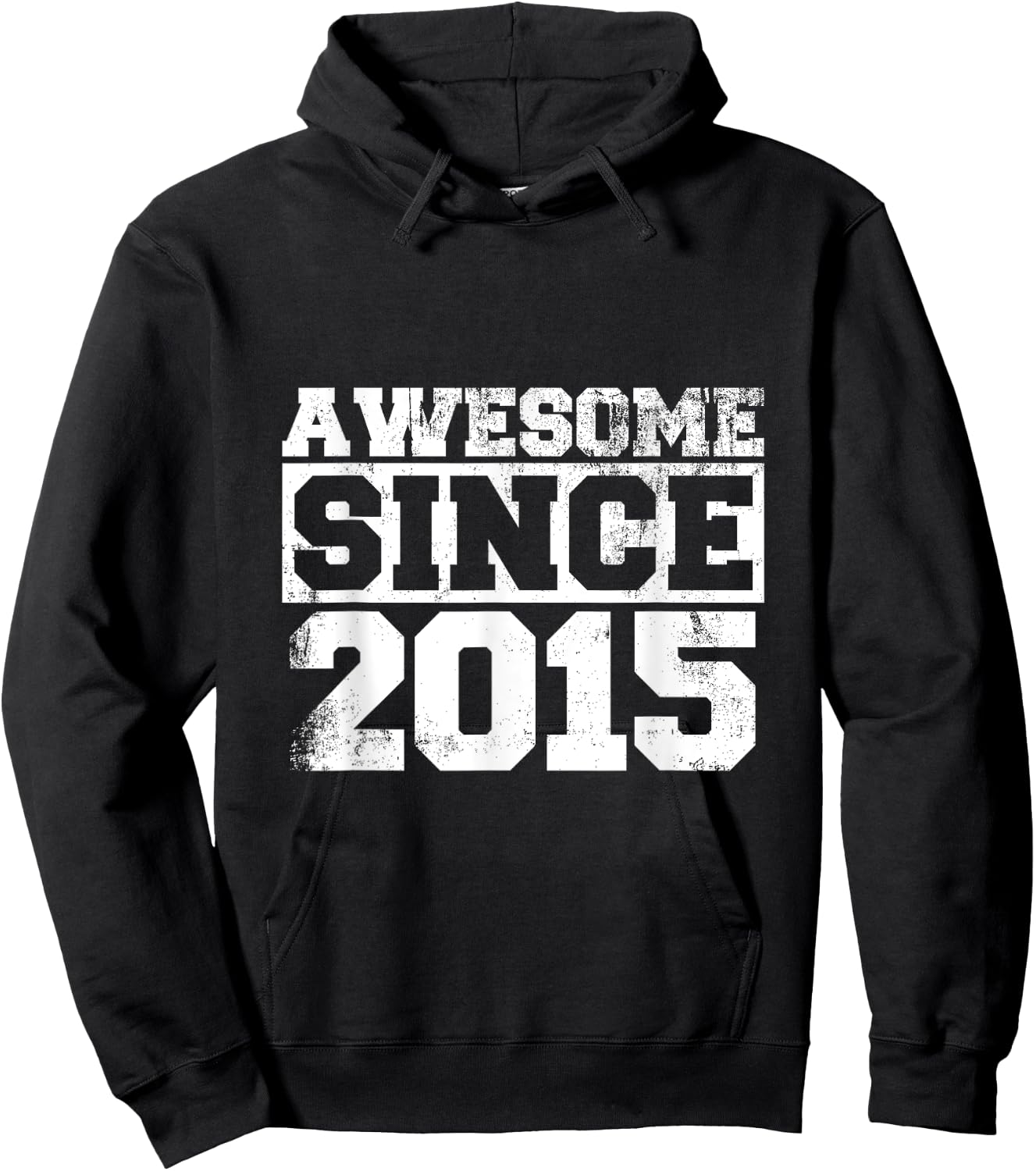 Kids Awesome since 2015 Vintage Style Born in 2015 Birthday Hoodie - Hoodie | Black