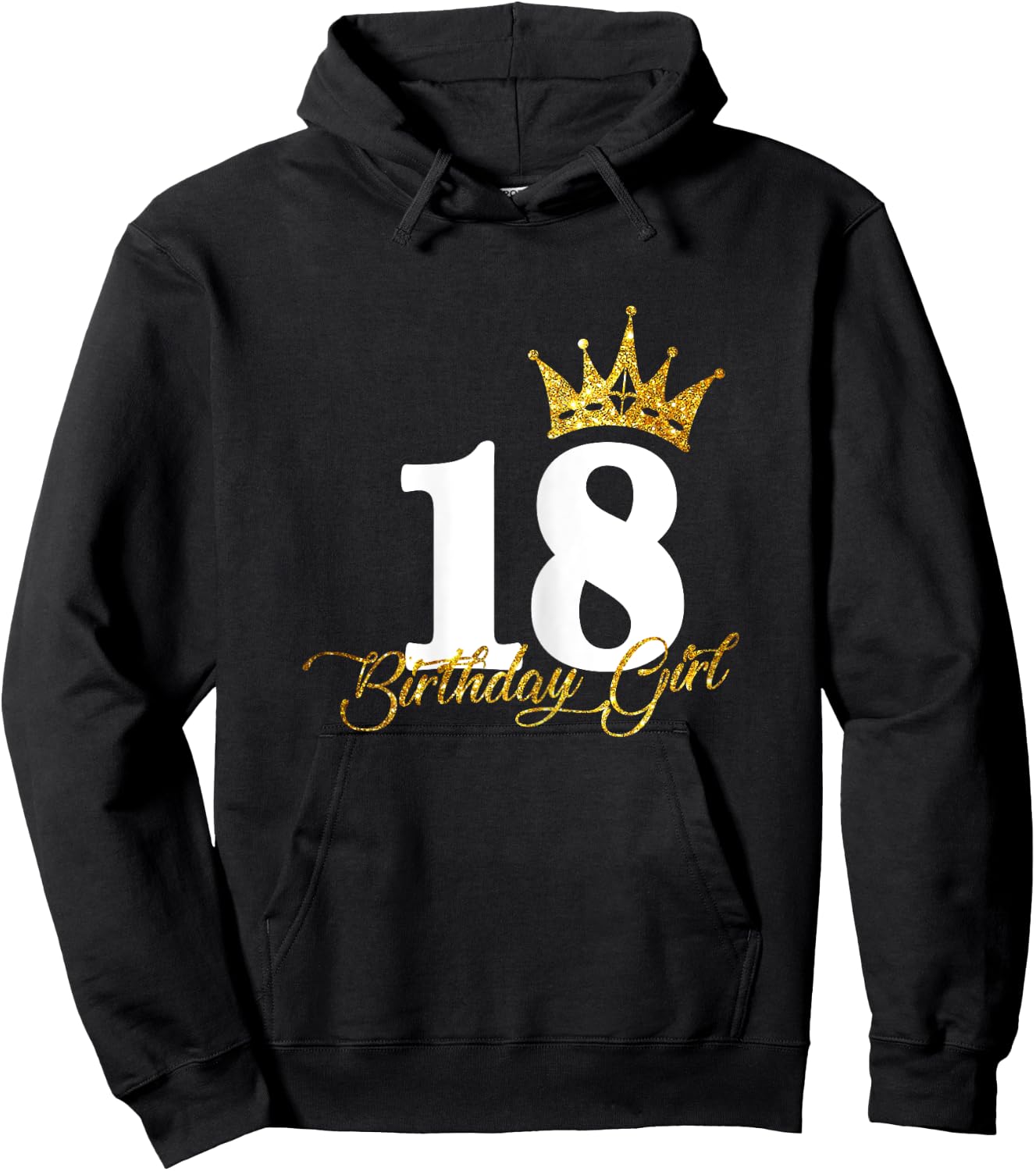 18th Birthday Funny 18 years old Gift Girls Hoodie - Hoodie | Black