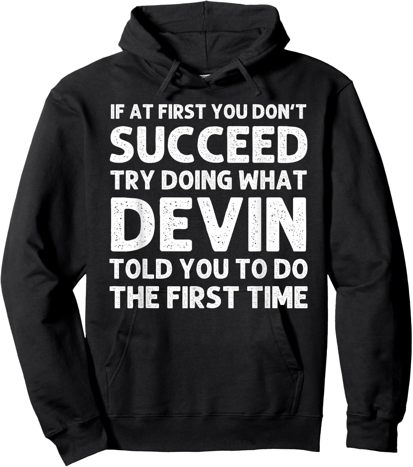 DEVIN Gift Name Personalized Birthday Funny Christmas Joke Hoodie - Hoodie | Black