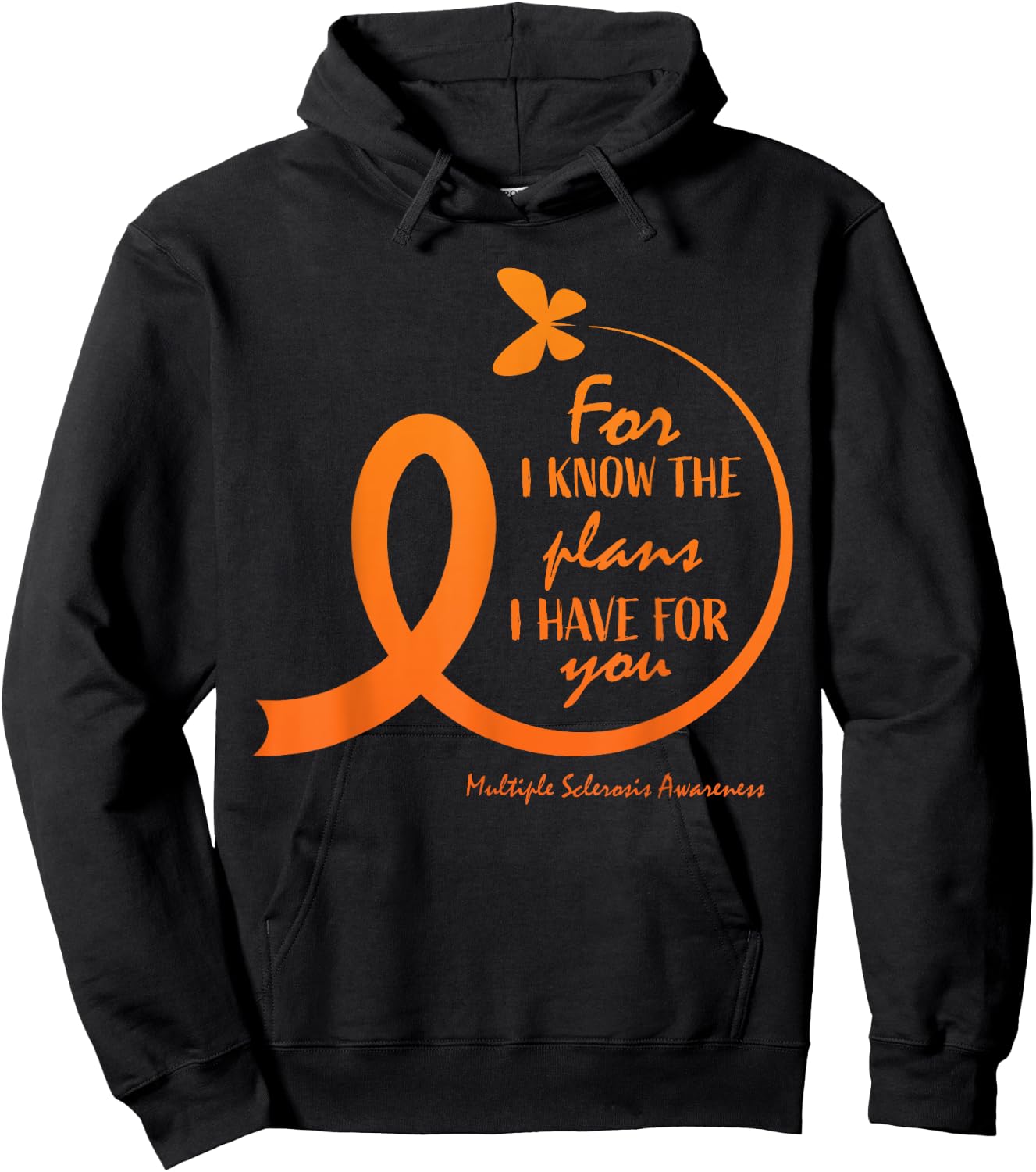 Cute Multiple Sclerosis Awareness Gift Christian Bible Verse Hoodie - Hoodie | Black