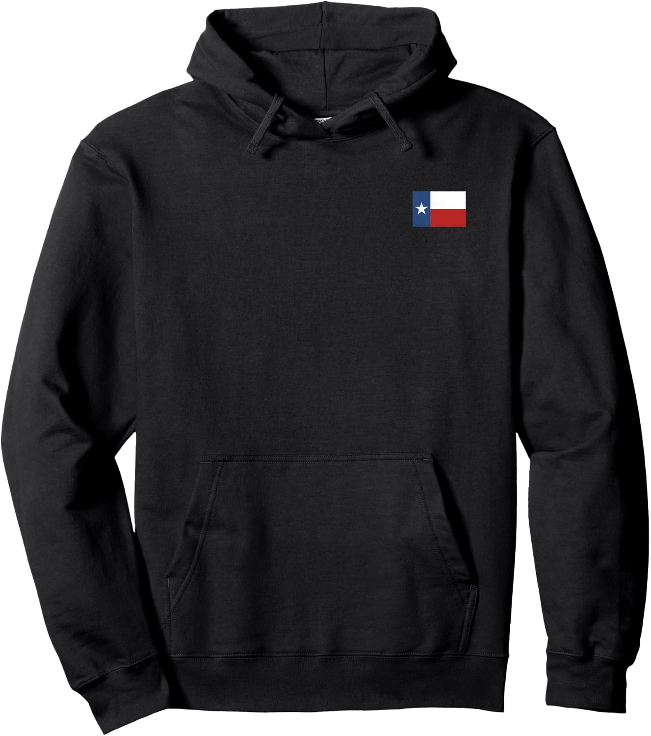 Texas T shirt Women Men | Left Chest Texas State Flag Hoodie - Hoodie | Black