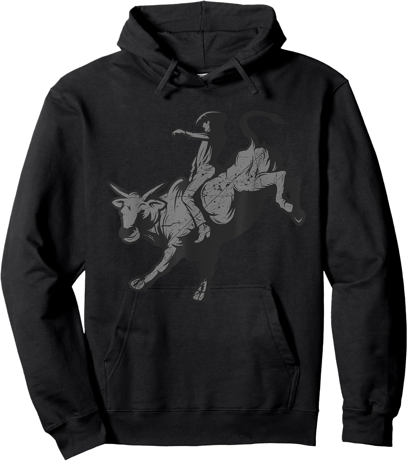 Funny Professional Bull Riding Rodeo Rider Cowboy Men Gift Hoodie - Hoodie | Black