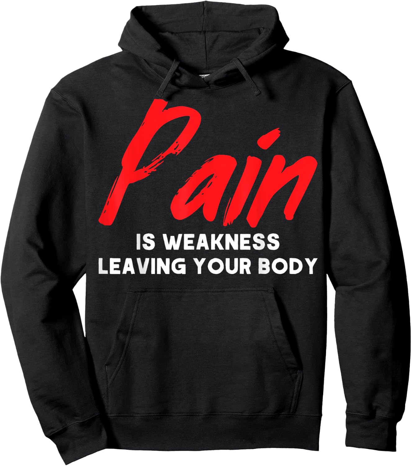Muscle Building Pain Is Weakness Leaving Your Body Sculpting Hoodie - Hoodie | Black