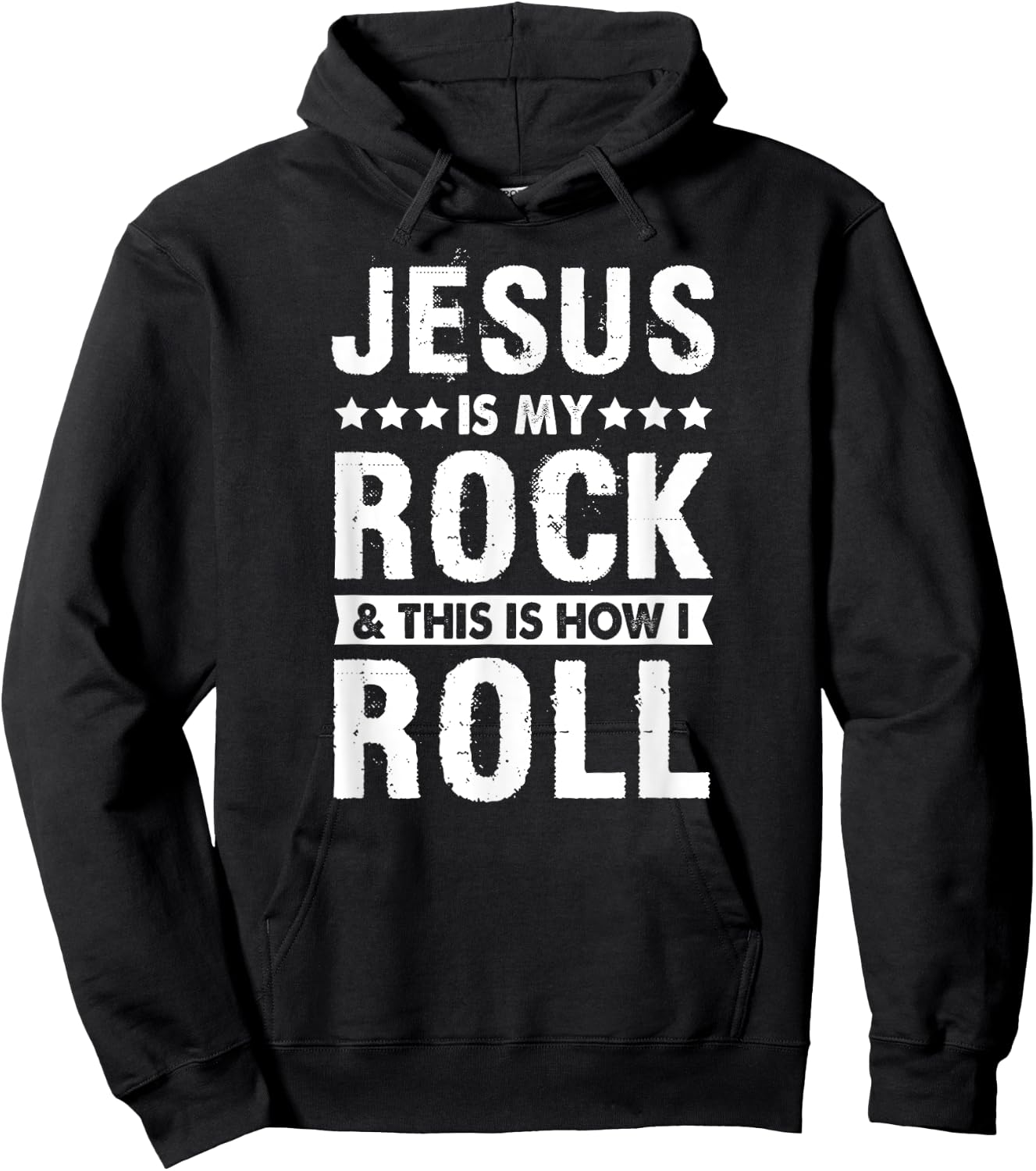 Jesus Is My Rock And This is How I Roll Bible Verse Easter Hoodie - Hoodie | Black
