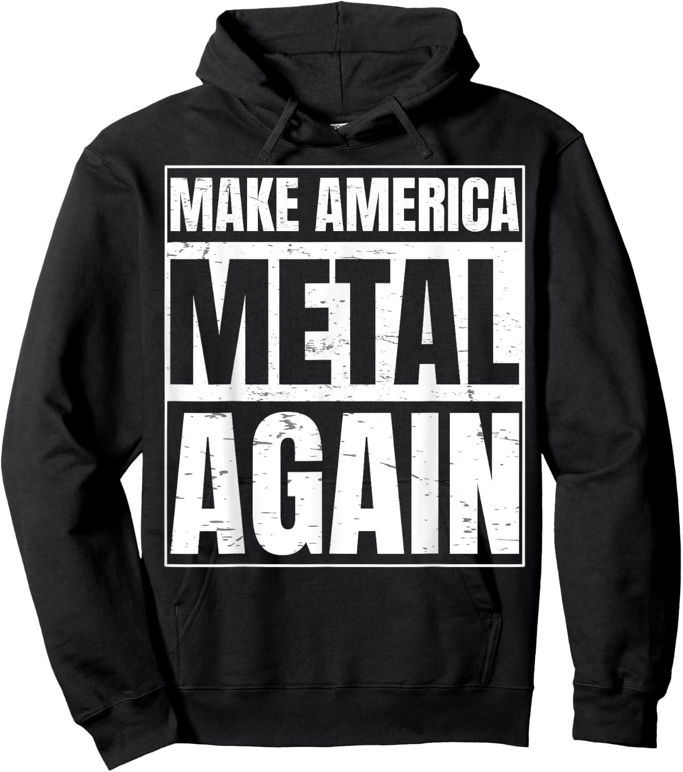 Make America Metal Again Gift a Roll Heavy Music Hoodie - Hoodie | Black
