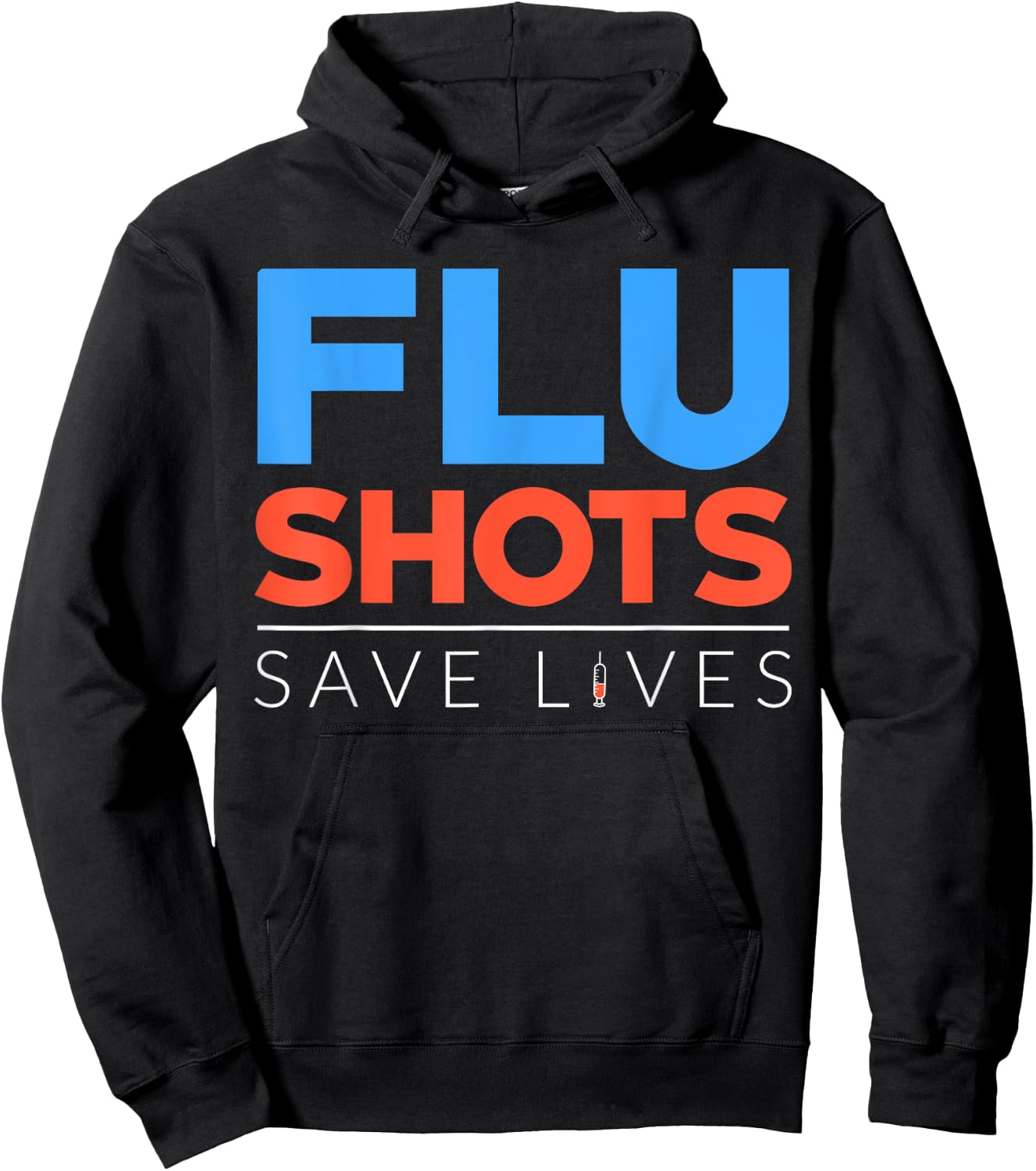 Flu Season Funny Flu Shot Doctor Medicine Health Vaccination Hoodie - Hoodie | Black
