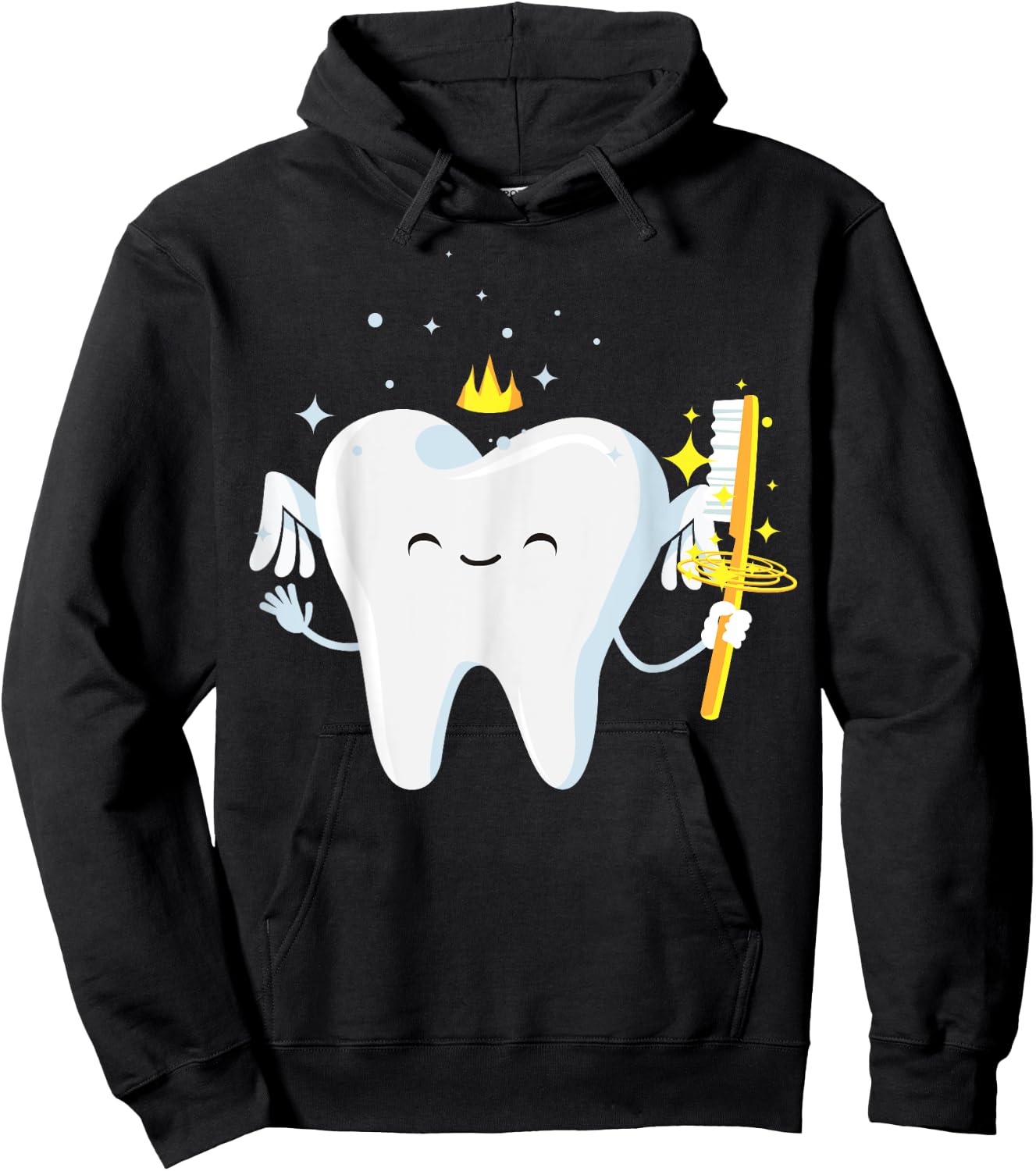 Cute Tooth Fairy Gift | Funny Dental Hygienist Fantasy Folk Hoodie - Hoodie | Black