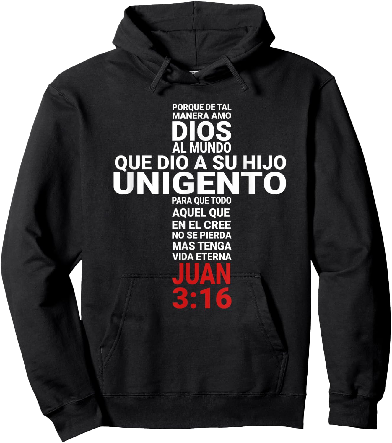 Juan 3:16 John Playera Camisa Hoodie - Hoodie | Black