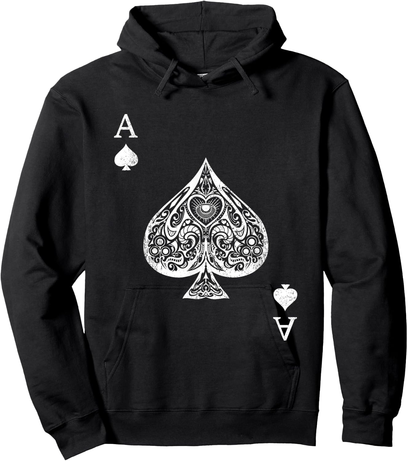 Ace of Spades Costume - Playing Card Costume Ace Spade Hoodie - Hoodie | Black