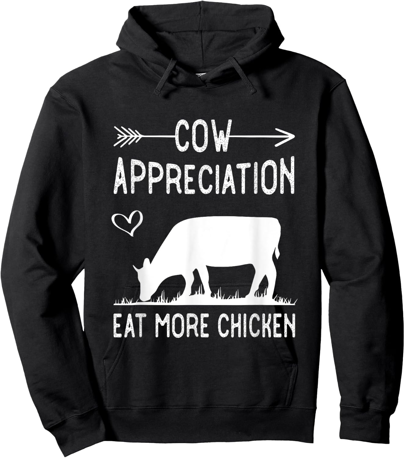 Cow appreciation eat more chicken funny Gift cows Hoodie - Hoodie | Black