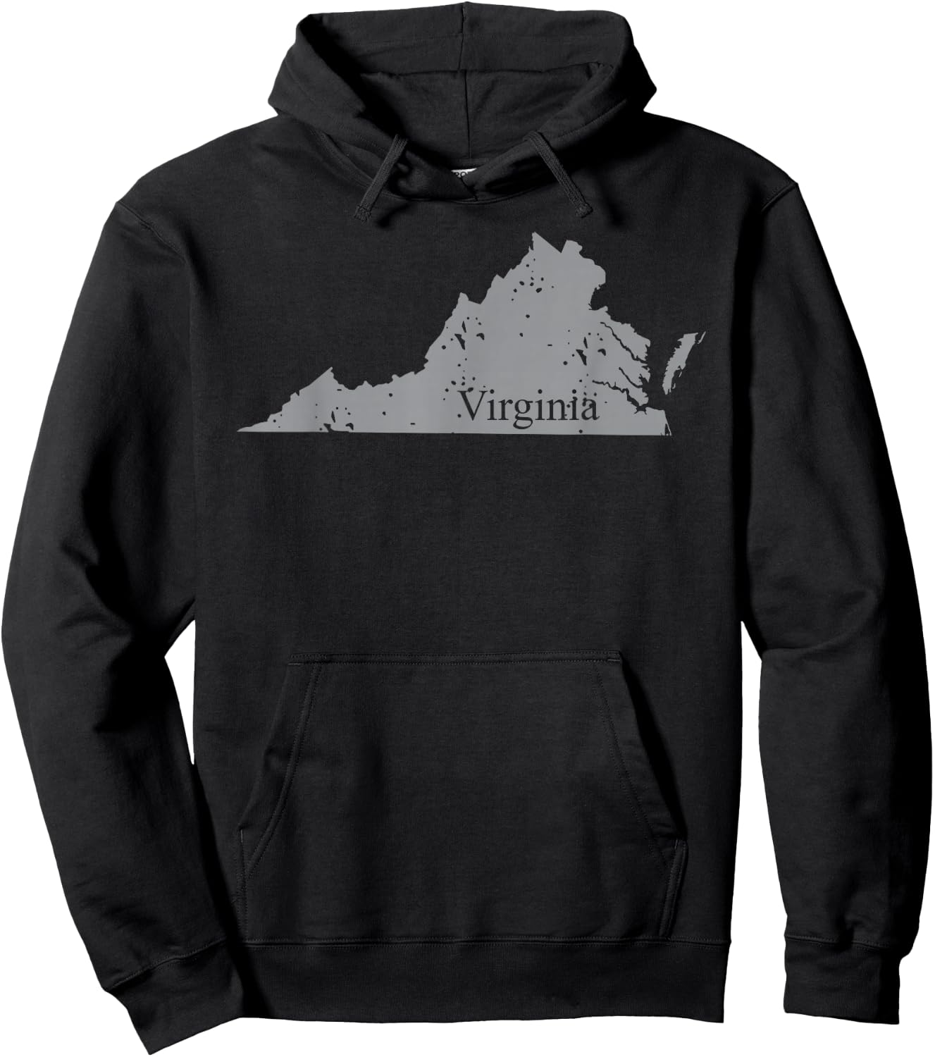 Extraordinary Virginia State Outline Travel Gift Hoodie - Hoodie | Black