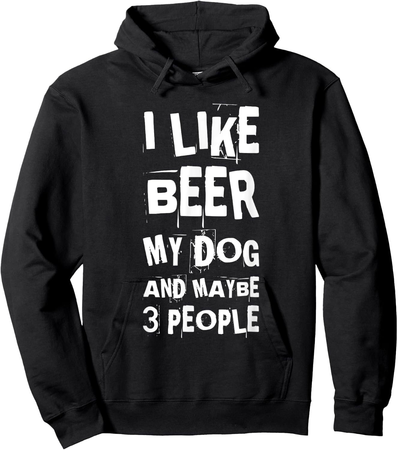 I Like Beer My Dog And Maybe 3 People Funny Dog Lovers Hoodie - Hoodie | Black