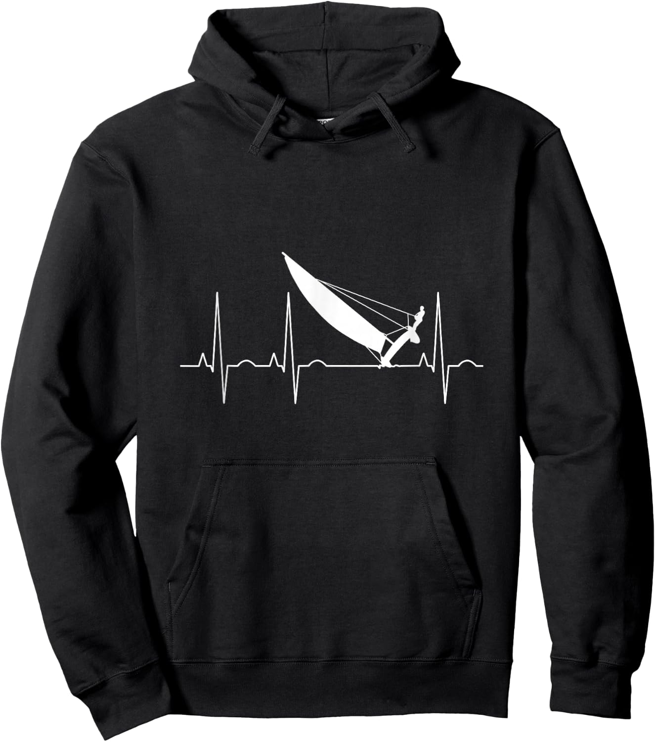 Catamaran trapeze sailing Pulse Frequency Hoodie - Hoodie | Black