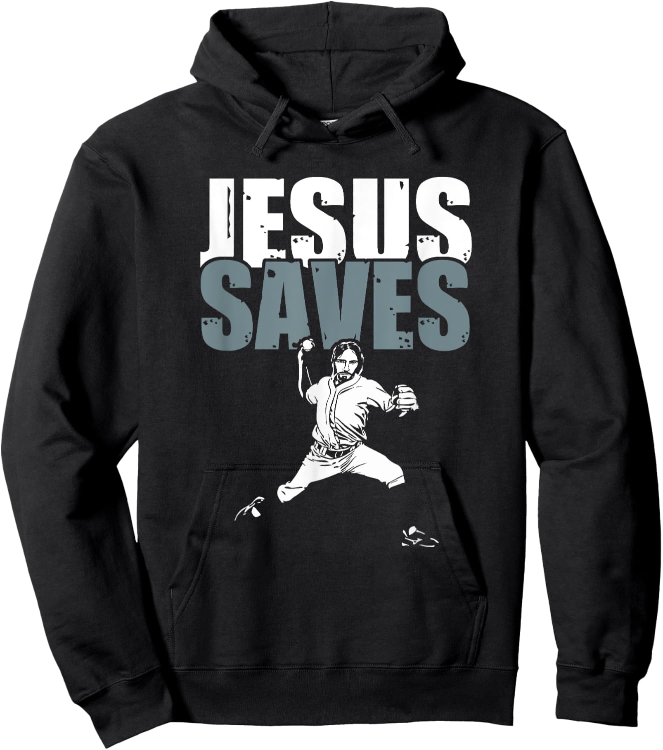 Jesus Saved - Religious Christian Baseball Gift Hoodie - Hoodie | Black