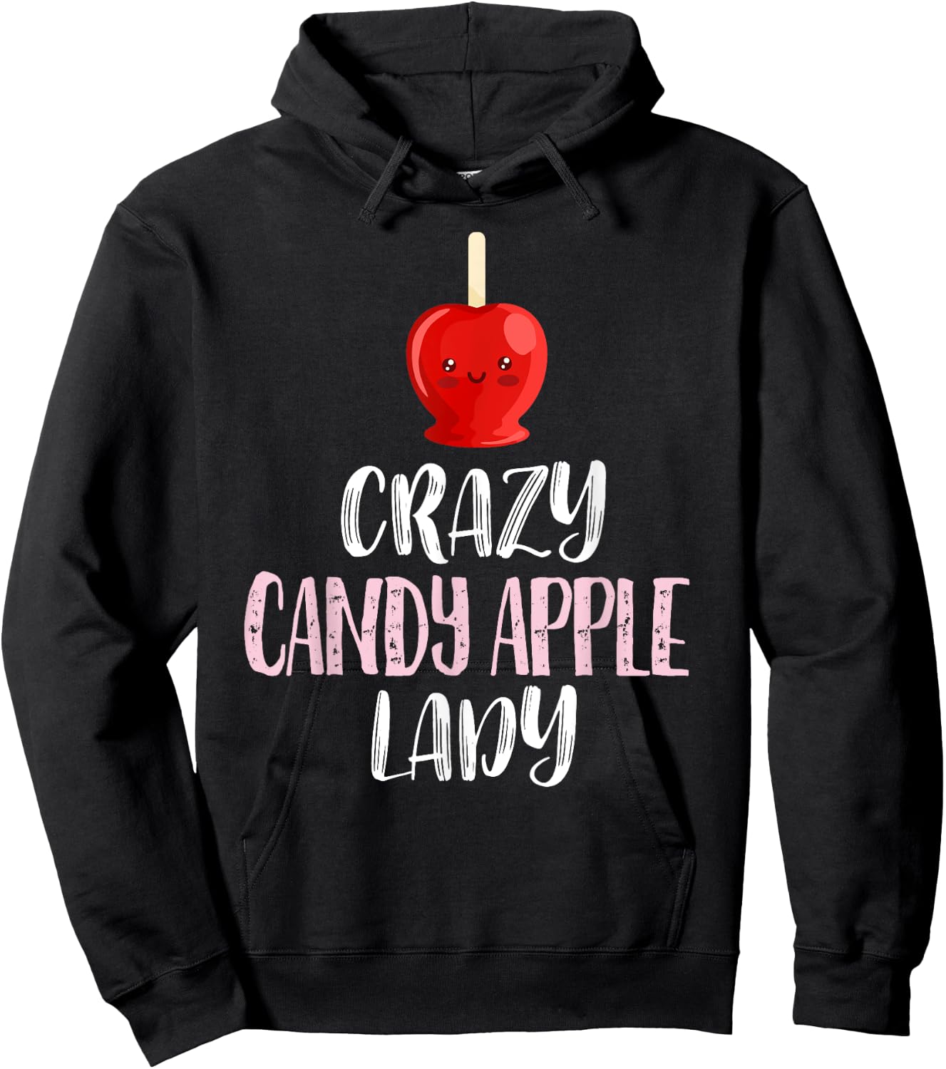 Crazy Candy Apple Lady – Cute Candy Apple Lovers Hoodie - Hoodie | Black