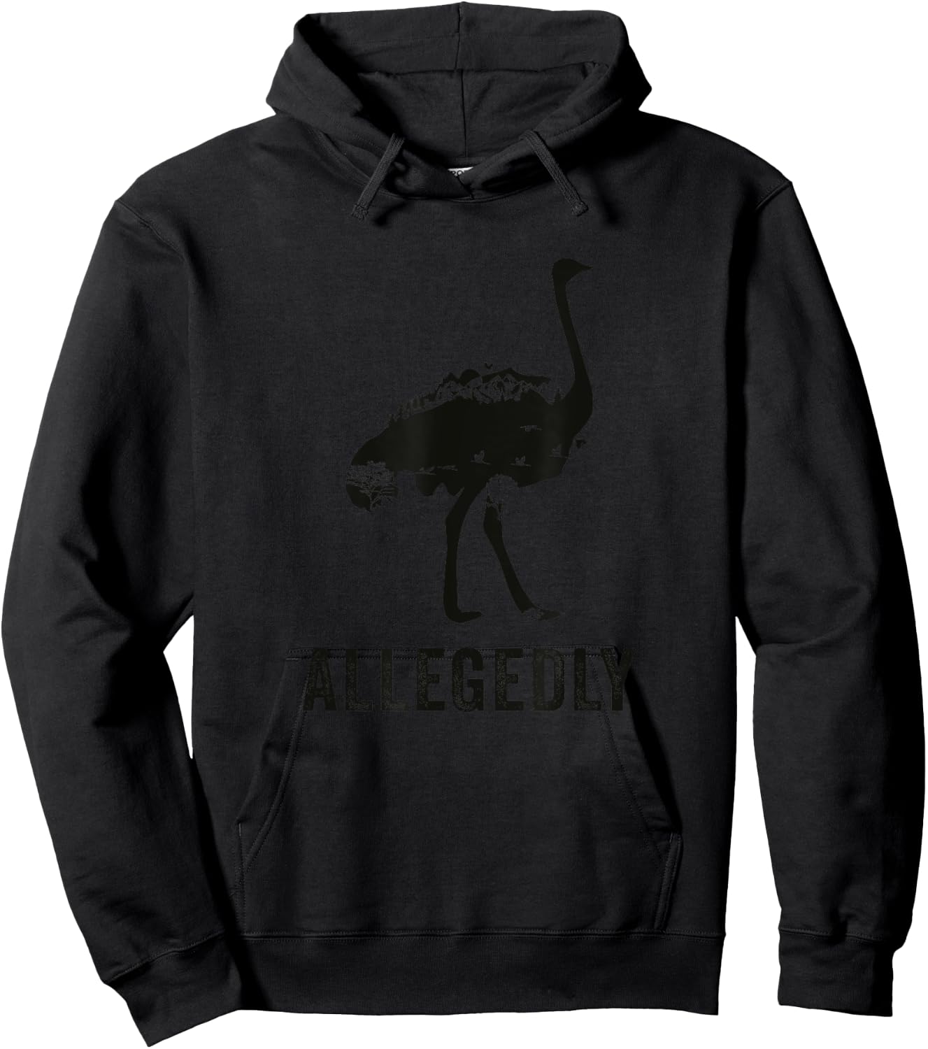 Ostrich Lovers Flightless Bird Funny Lawyer Allegedly Hoodie - Hoodie | Black