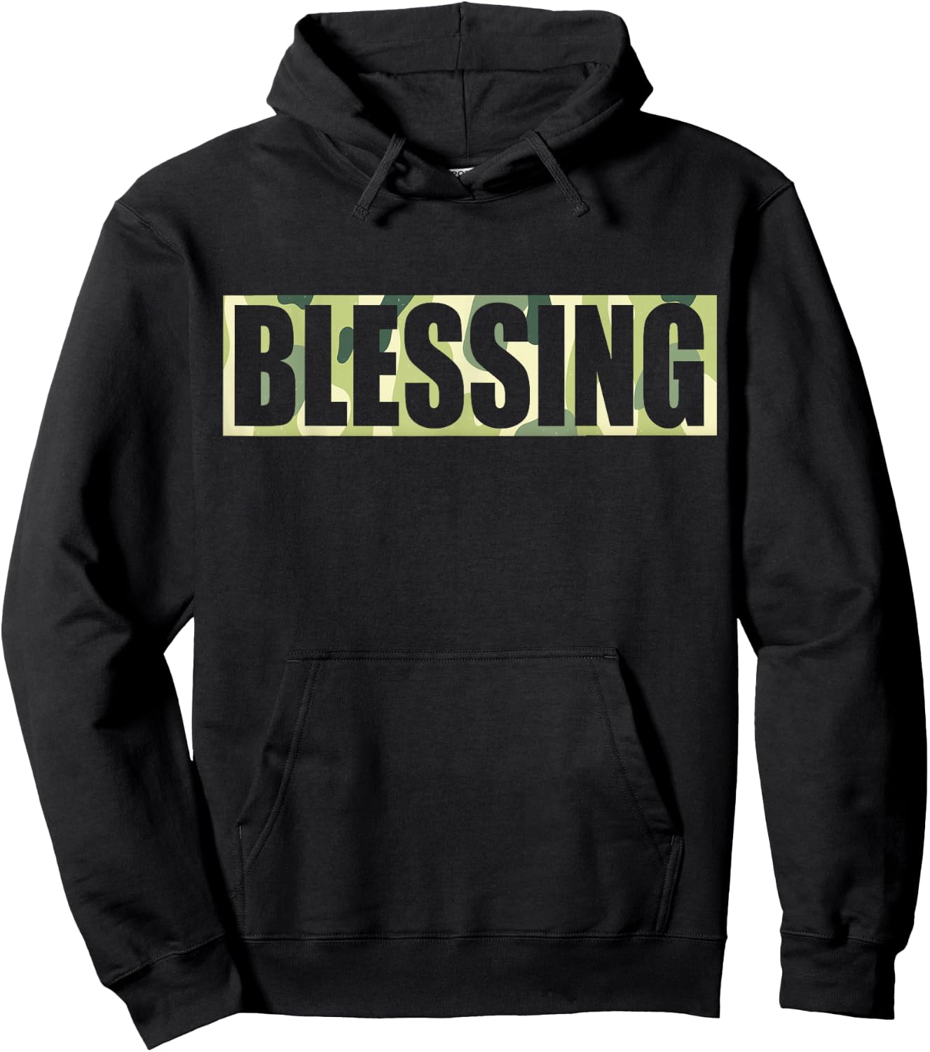Camouflage Themed Party BLESSING IN DISGUISE Word Pun Funny Hoodie - Hoodie | Black