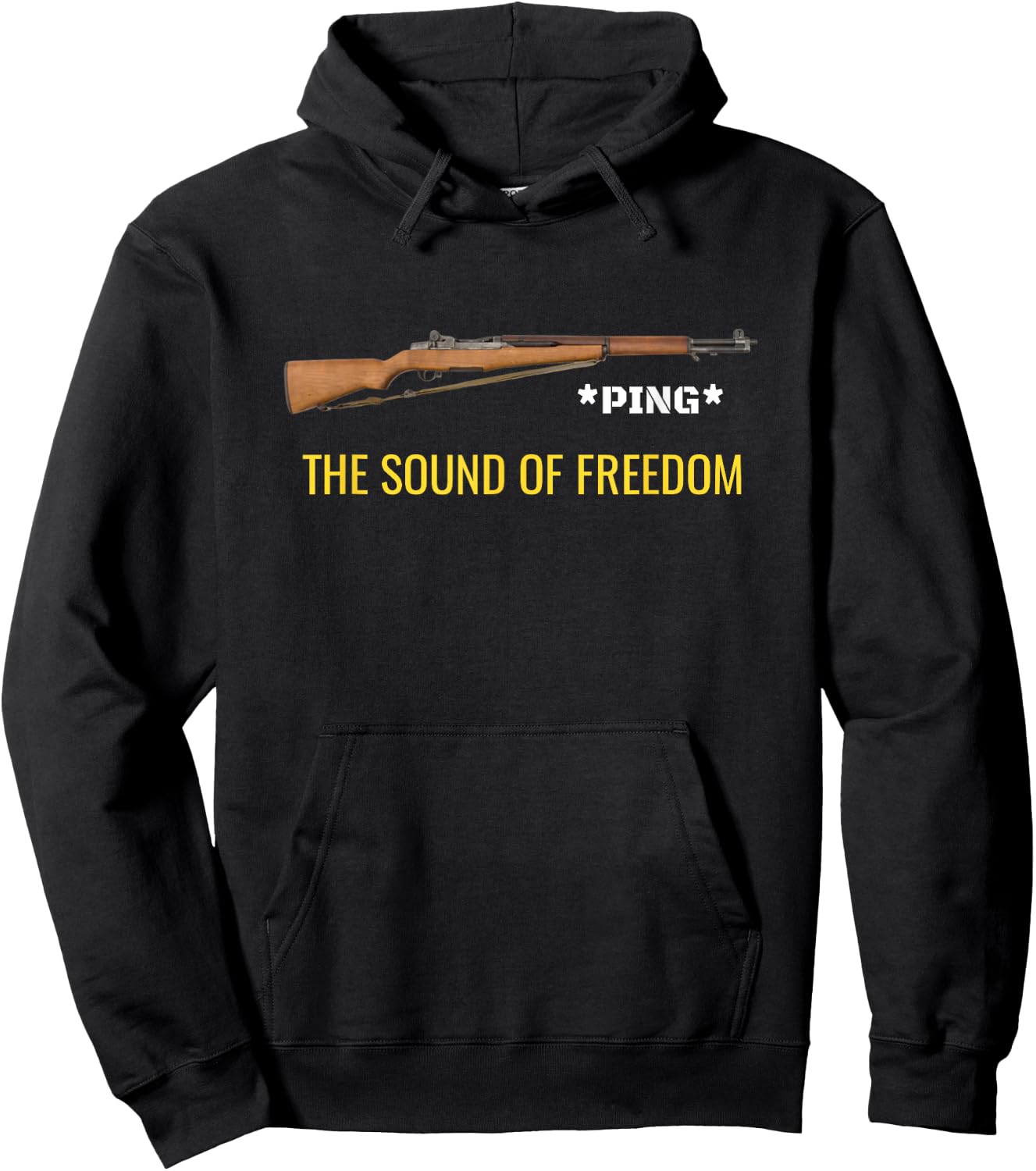 M1 Garand Ping Freedom - Funny Patriotic M1 Garand USA Hoodie - Hoodie | Black