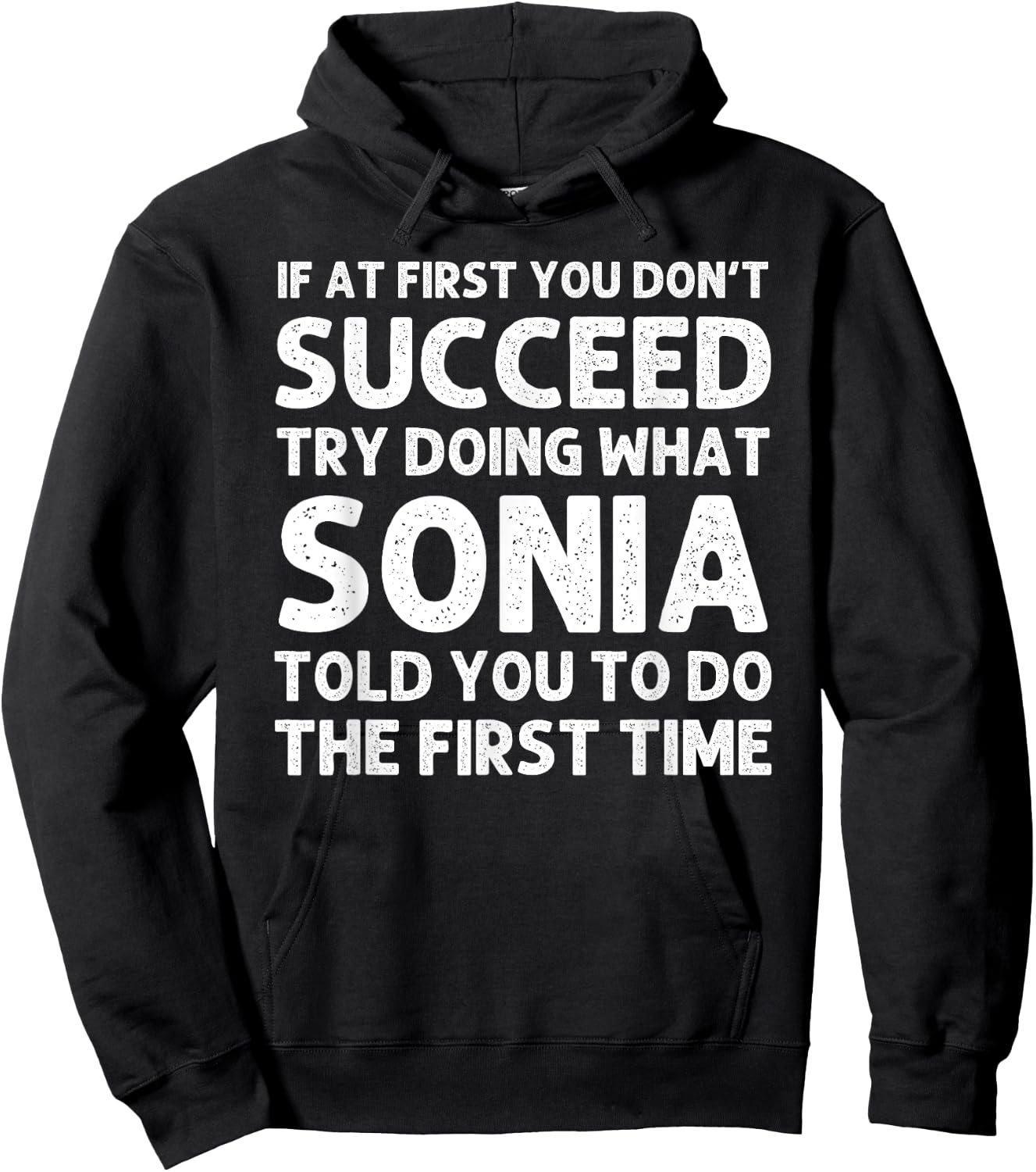 SONIA Name Personalized Birthday Funny Christmas Joke Hoodie - Hoodie | Black