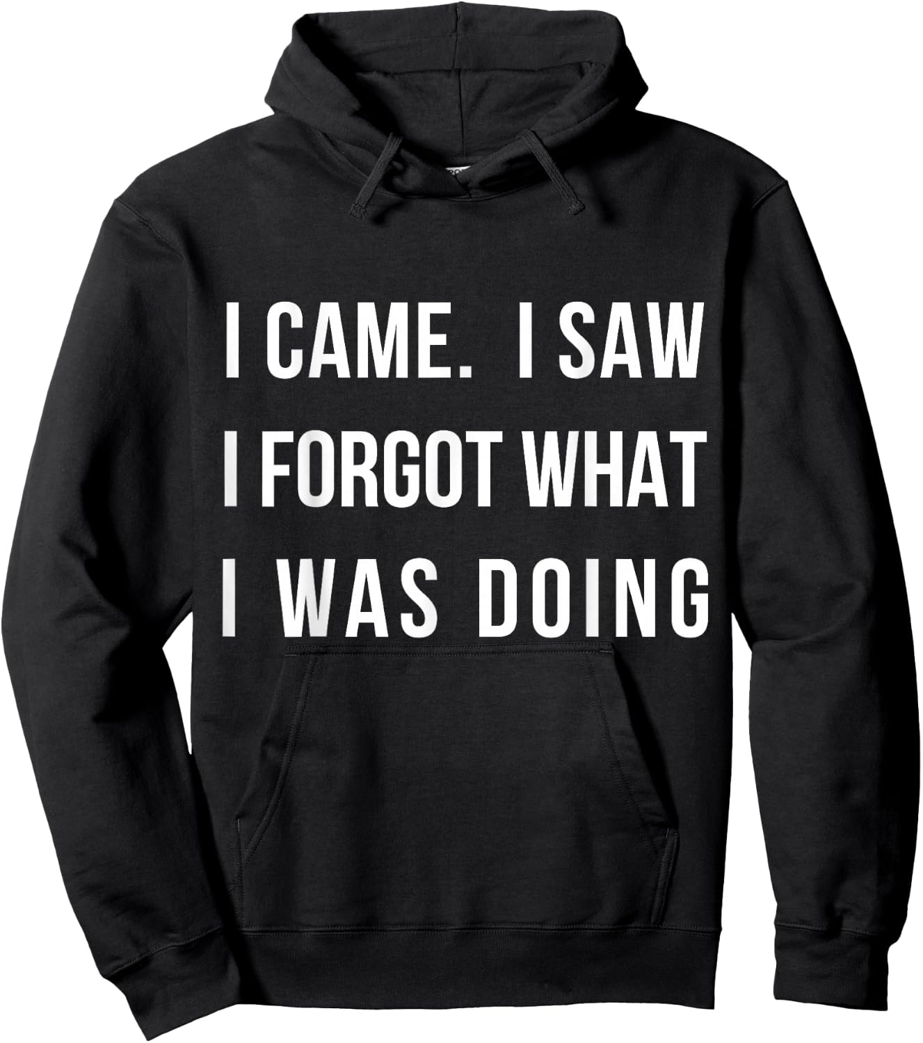 I Came I Saw I Forgot What I was Doing Sarcastic Small Hoodie - Hoodie | Black