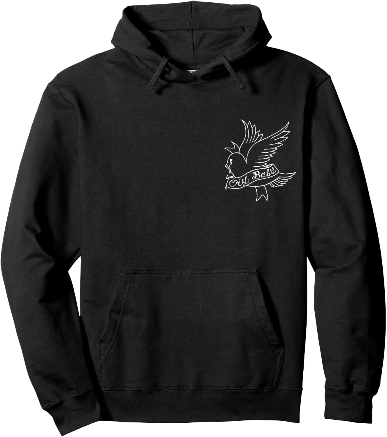 Cry Baby Aesthetic & Gifts Crybaby Bird - -Adults, Black, Small Hoodie - Hoodie | Black
