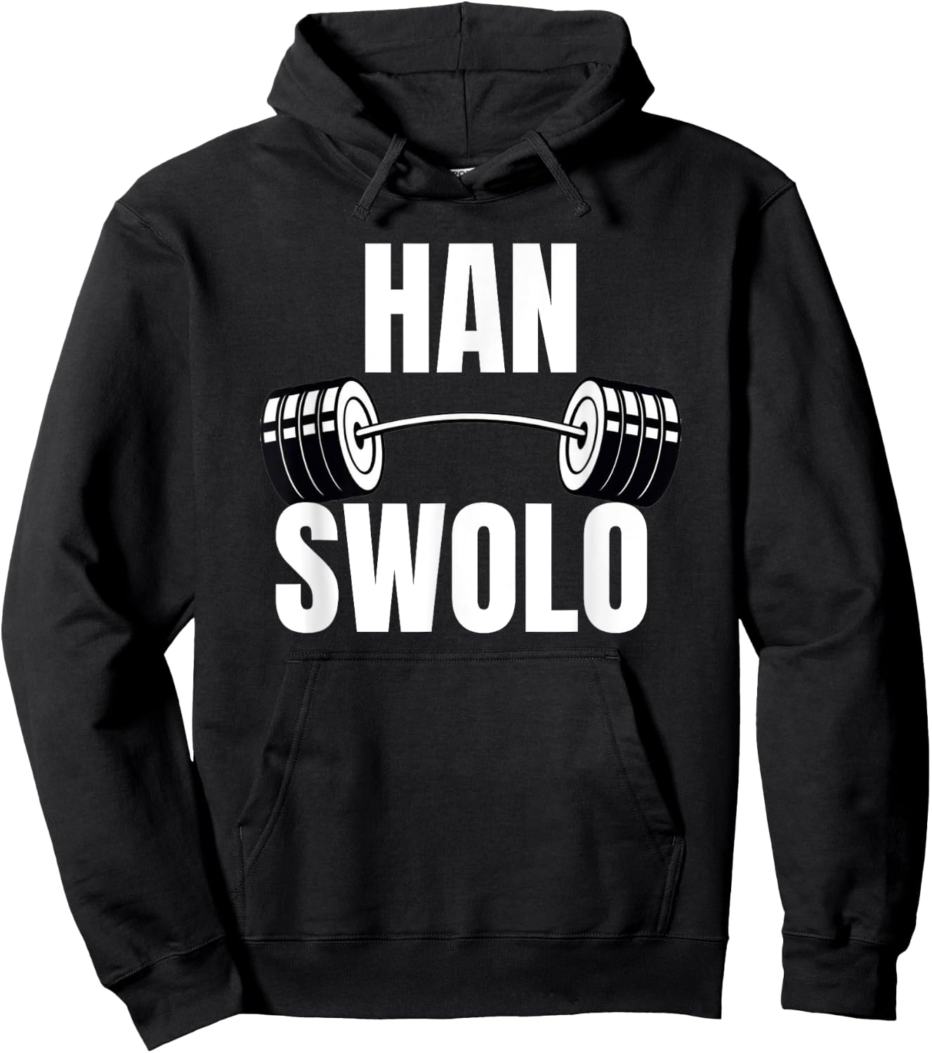 Han Swolo Funny gym - Awesome gym gear gifts Hoodie - Hoodie | Black
