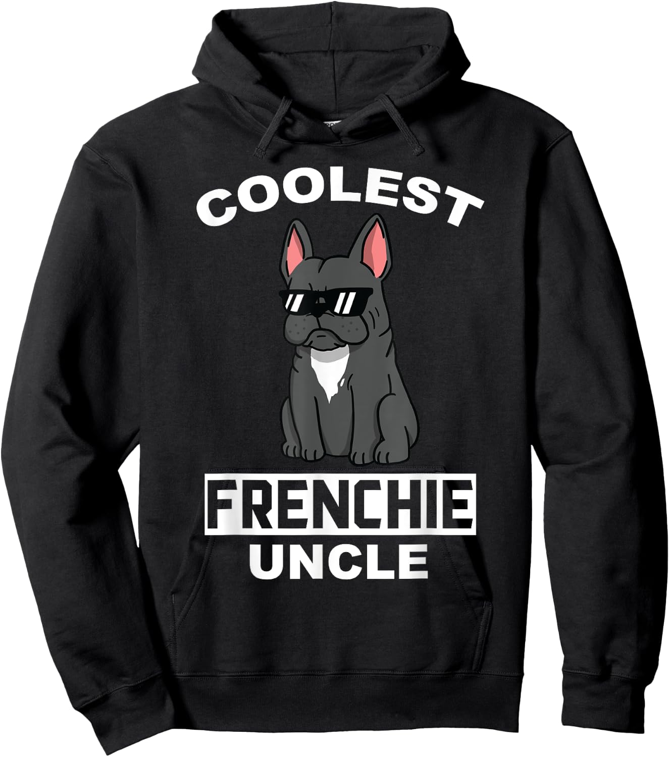 Coolest French Bulldog Uncle Funny Dog Women Hoodie - Hoodie | Black